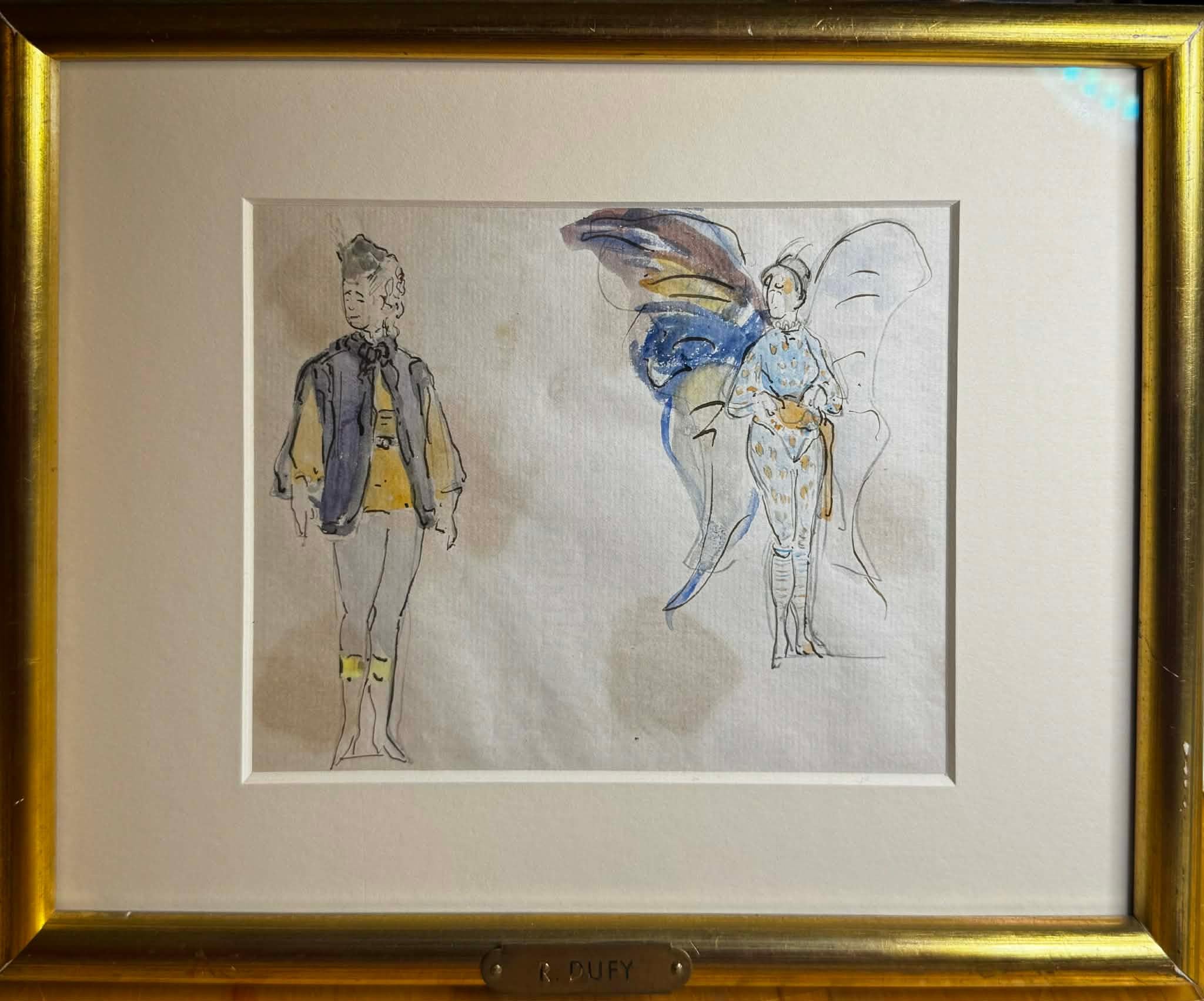 Mode-Skizze – Painting von Raoul Dufy