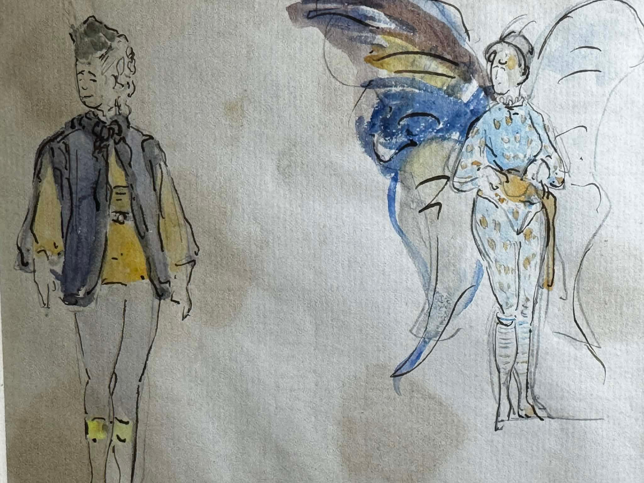 Mode-Skizze (Grau), Figurative Painting, von Raoul Dufy