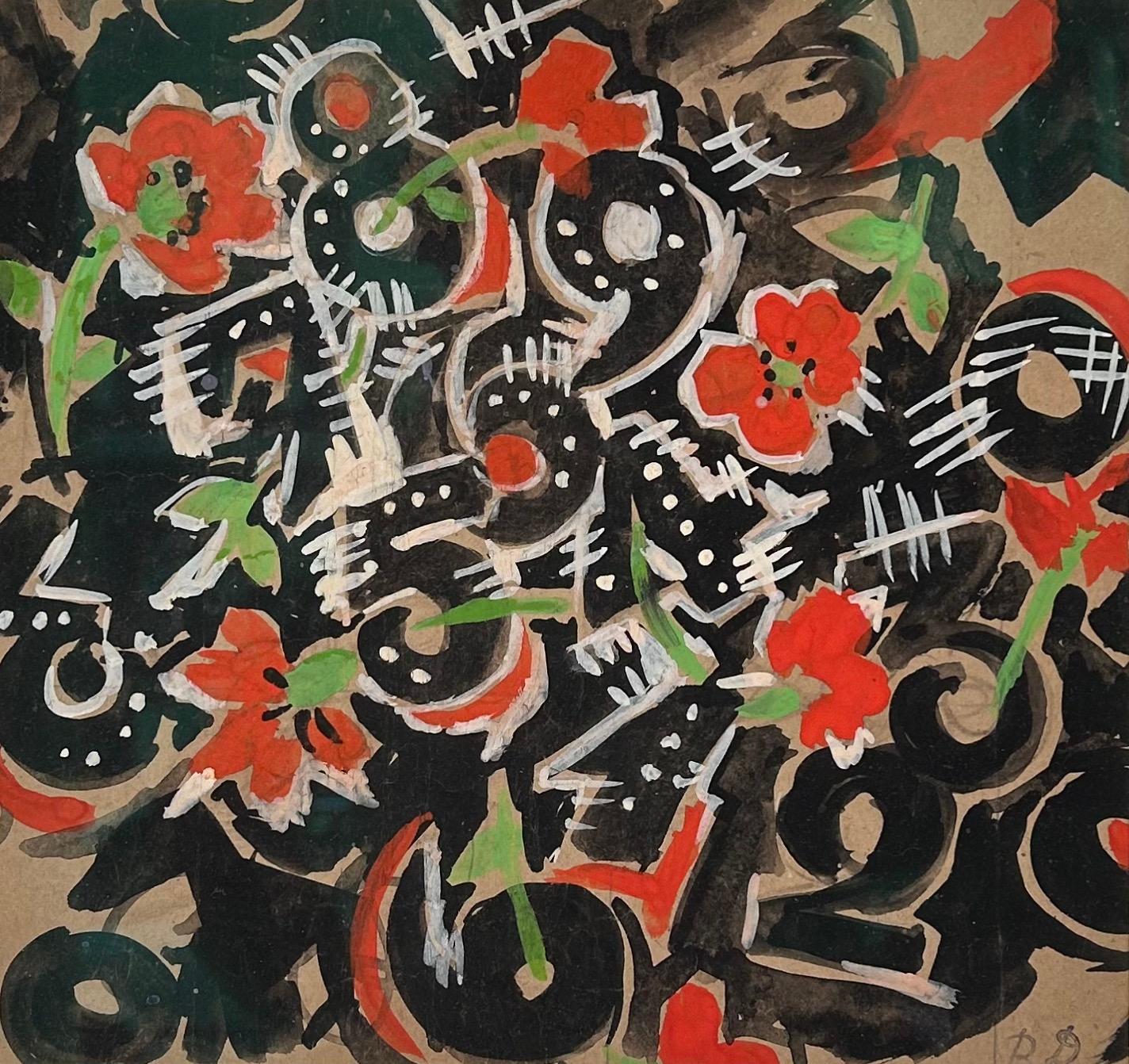 „Flowers“, Original Gouache auf Papier von Raoul Dufy (1877-1953) 1