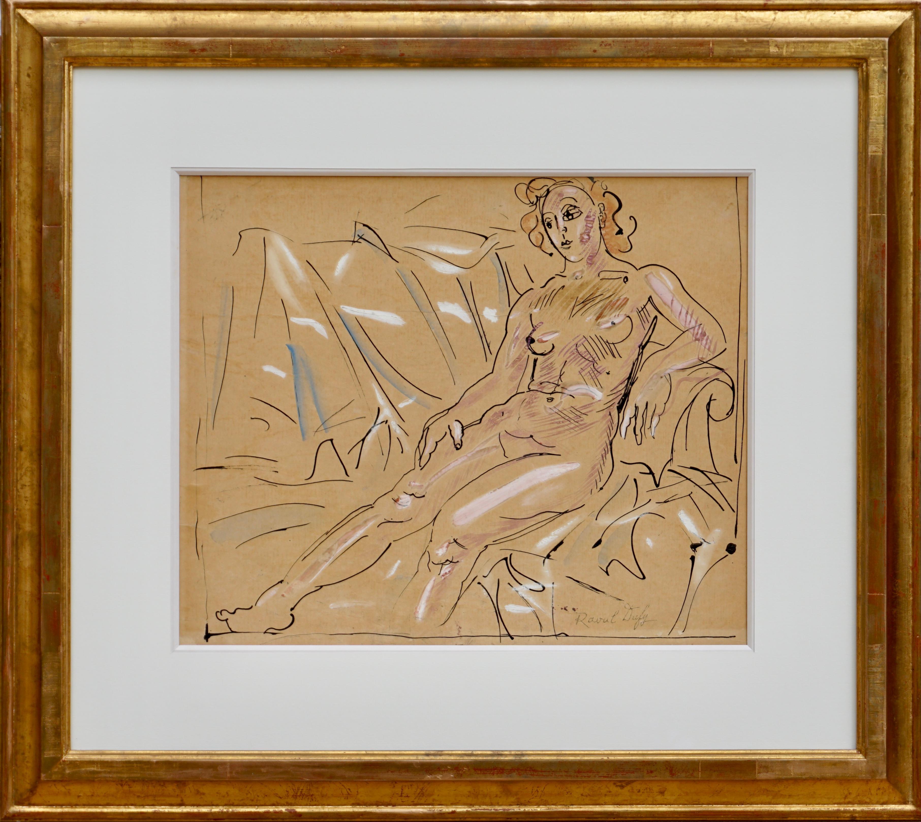 Raoul Dufy Fauvist Art Deco Nude Painting For Sale 1