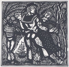 The Dance - Original woodcut - Signed