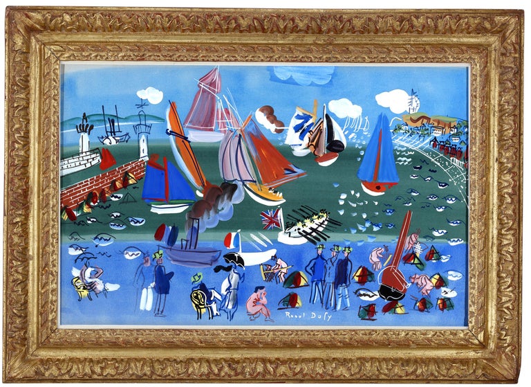 The Visit of the English Squadron to Le Havre - Painting by Raoul Dufy