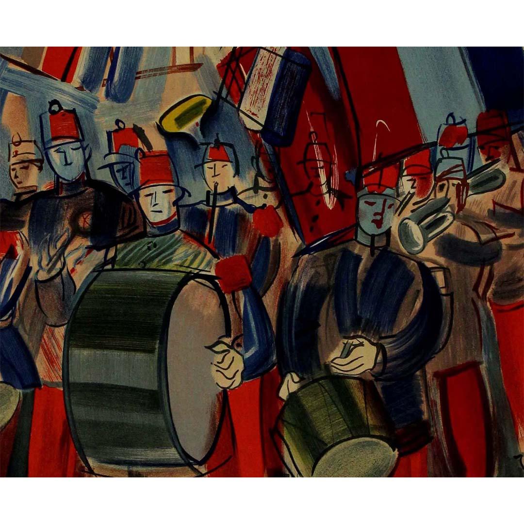 1952 original poster Parade de fête nationale by Raoul Dufy For Sale 3