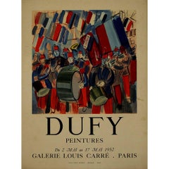 Cartel original de 1952 Parade de fête nationale de Raoul Dufy