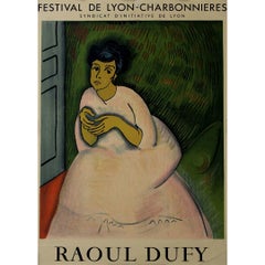 1957 French Fauvist Poster by Raoul Dufy - Festival de Lyon Charbonnières