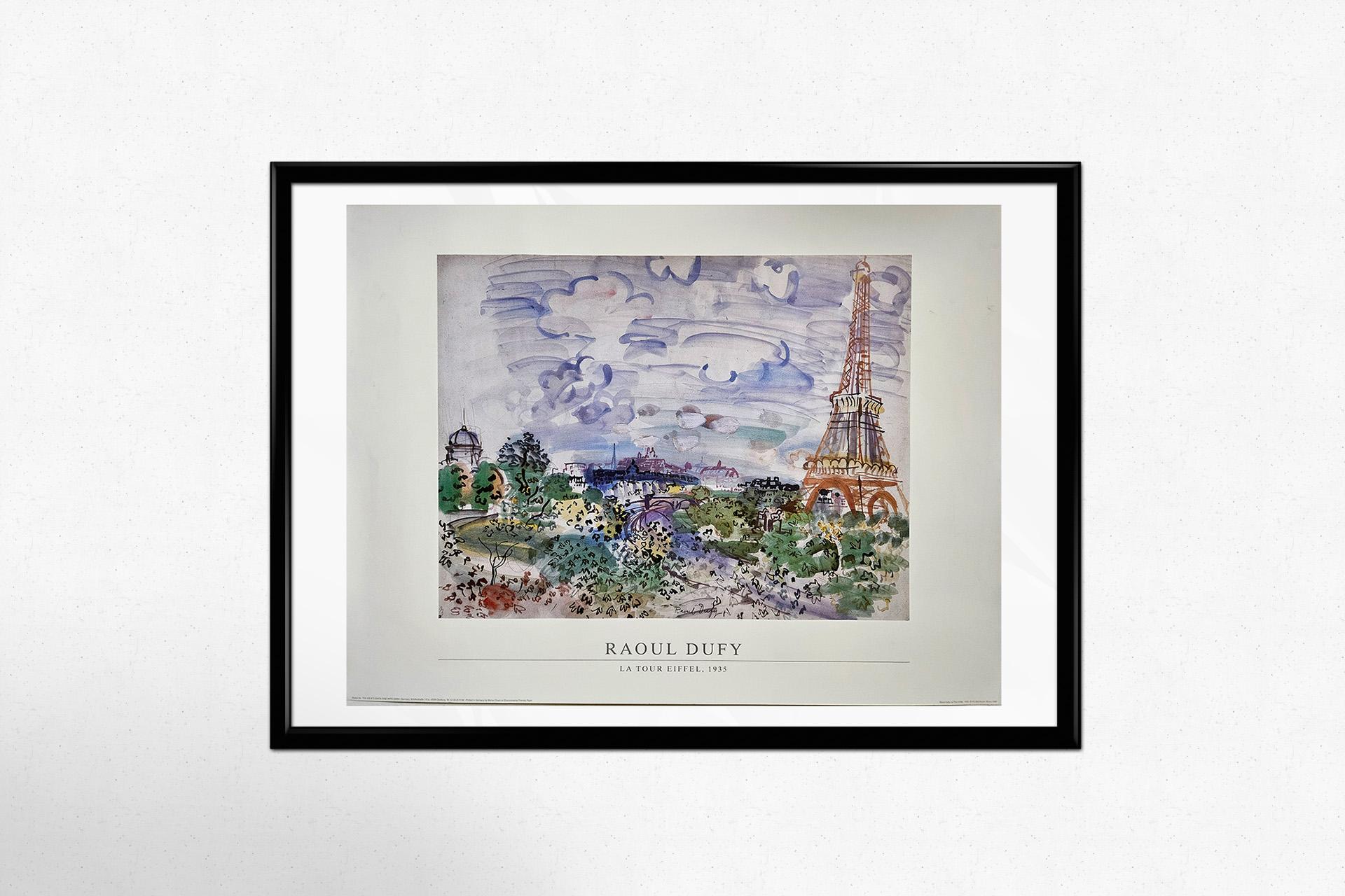 1989 original poster by Raoul Dufy : La tour Eiffel 1935 For Sale 1