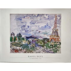 1989 original poster by Raoul Dufy : La tour Eiffel 1935