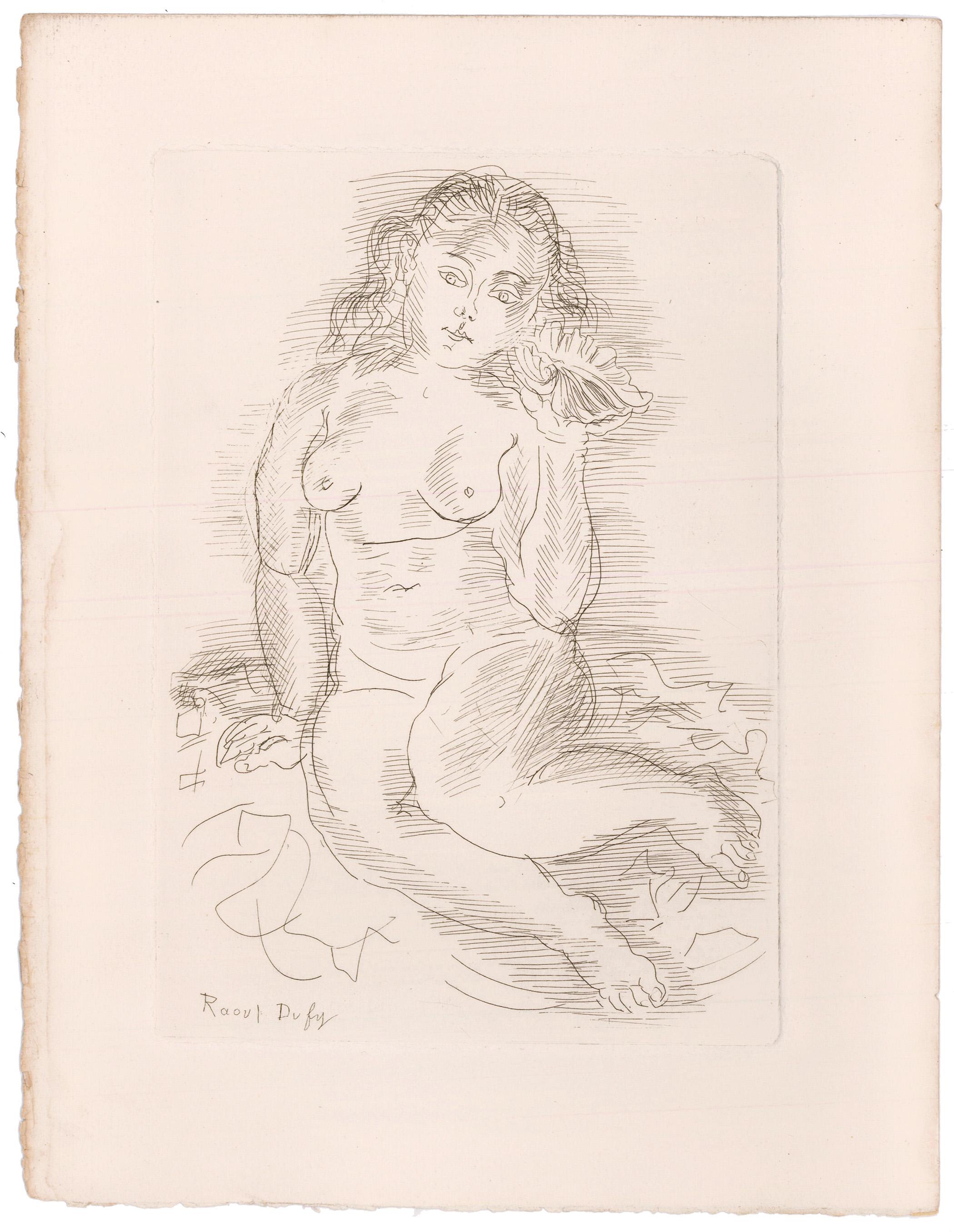 Raoul Dufy Nude Print - Amphitrite Nude Etching
