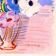 Anémones (colorful bouquet of flowers) by Raoul Dufy - lithographic print