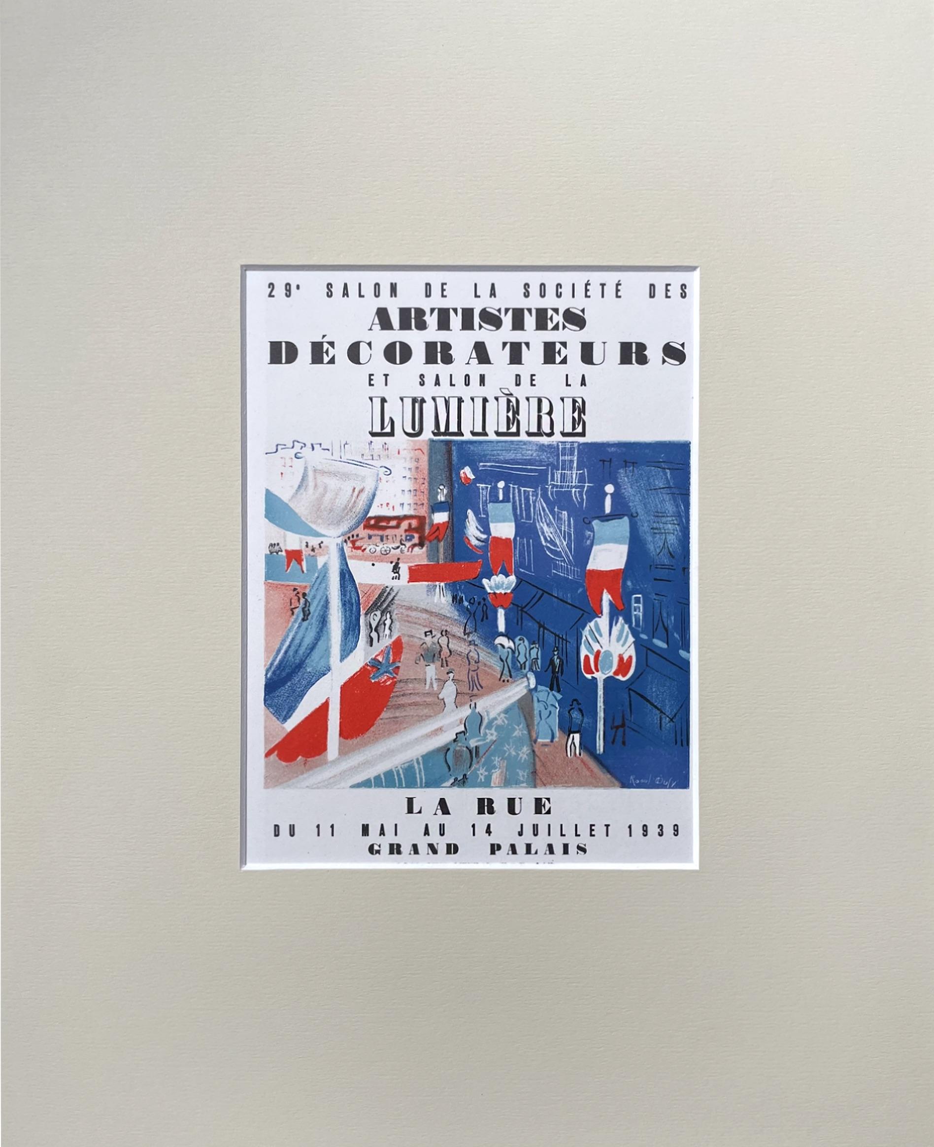 Cartel del Salón de la Sociedad de Artistas de Raoul Dufy, litografía modernista francesa, 1959 en venta 1