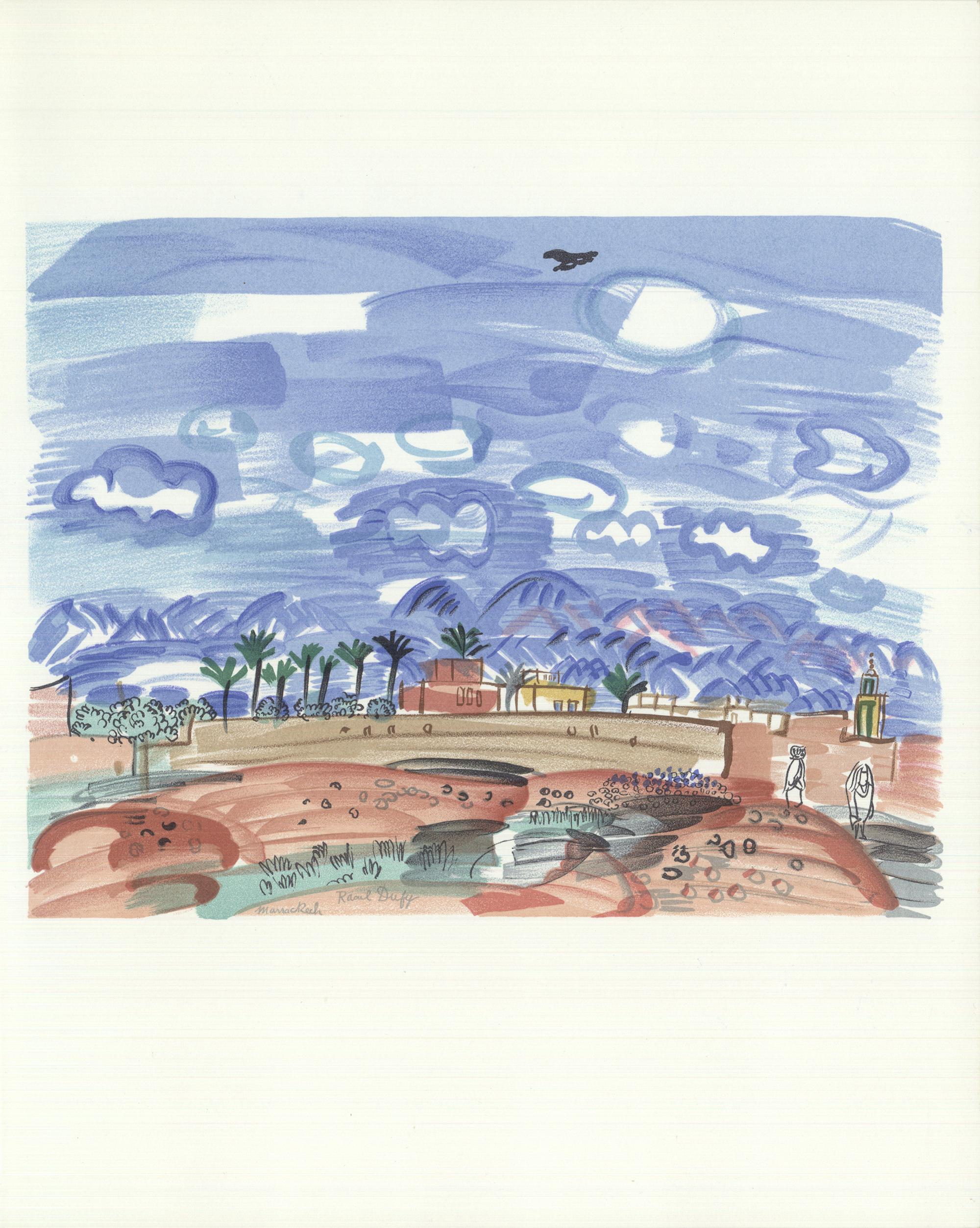 Raoul Dufy Landscape Print - Au Maroc