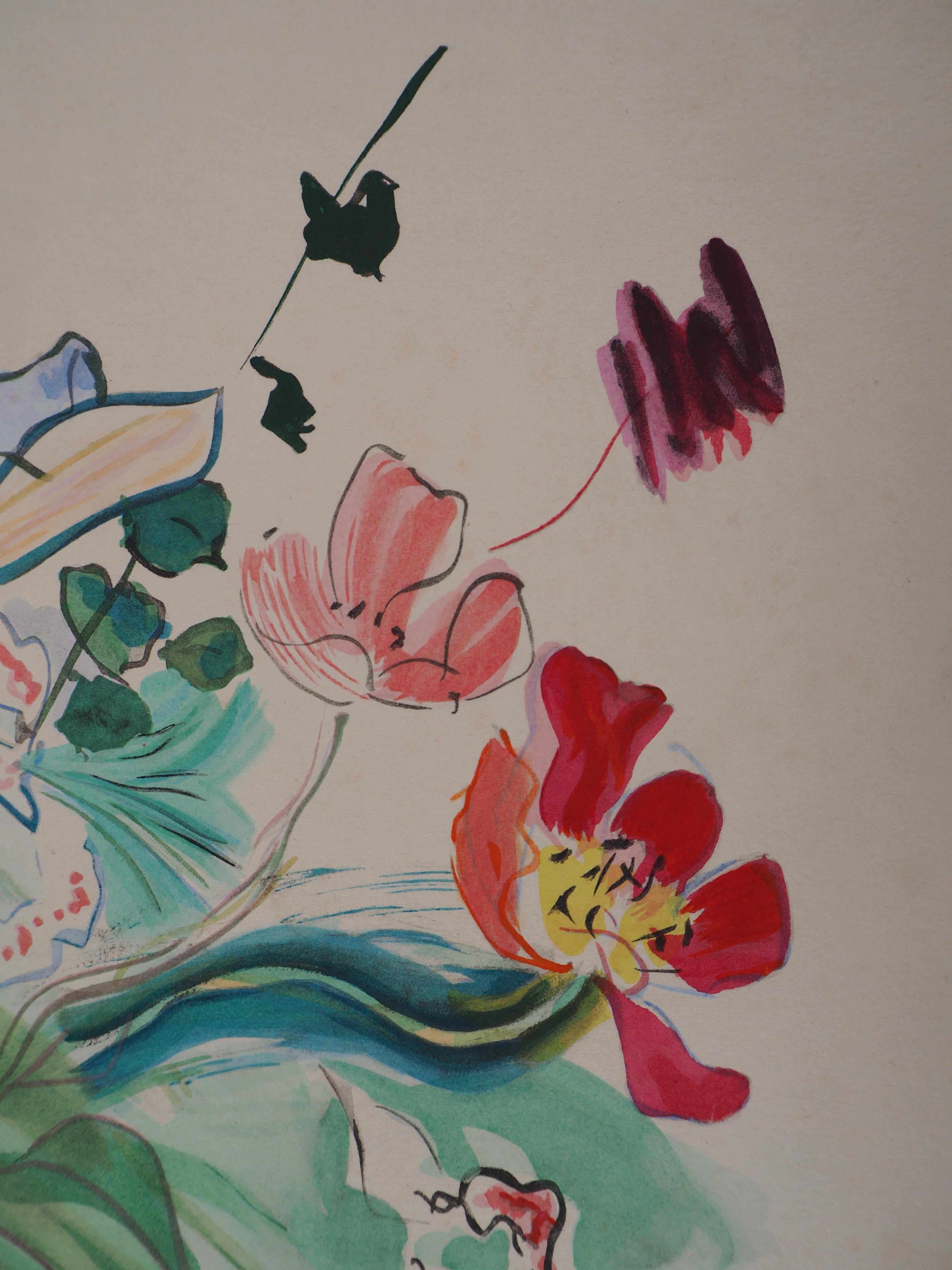 Raoul DUFY
Manojo de flores, 1953

Litografía original con acuarela estarcida
Con firma impresa en la placa
Sobre vitela Arches
28 x 37,5 cm (c. 11 x 14,8 pulgadas)

Muy buen estado