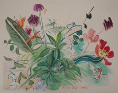 Vintage Bunch of Flowers - Original Lithograph