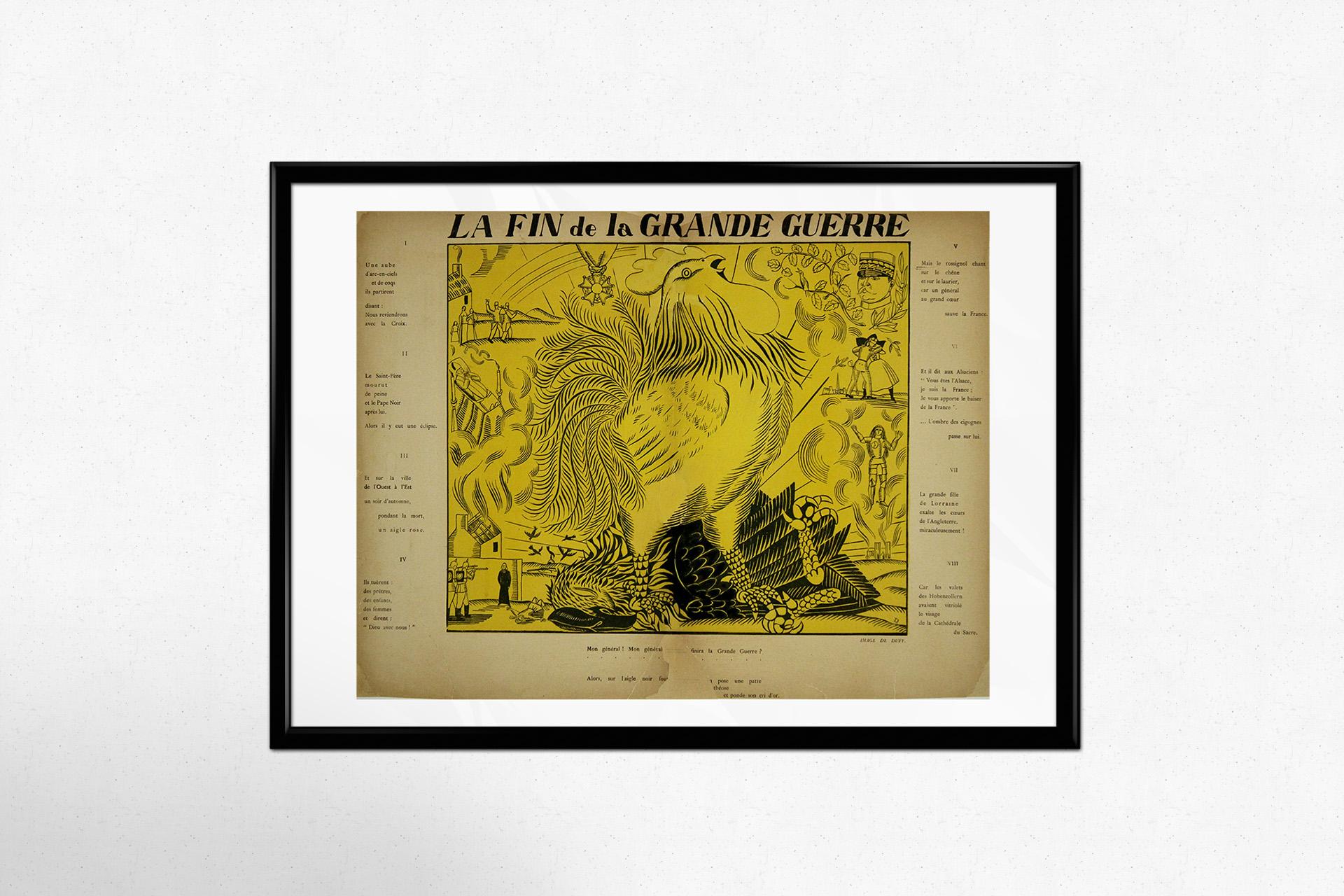 Cartel original de Raoul Dufy de hacia 1918 - El fin de la Gran Guerra en venta 3