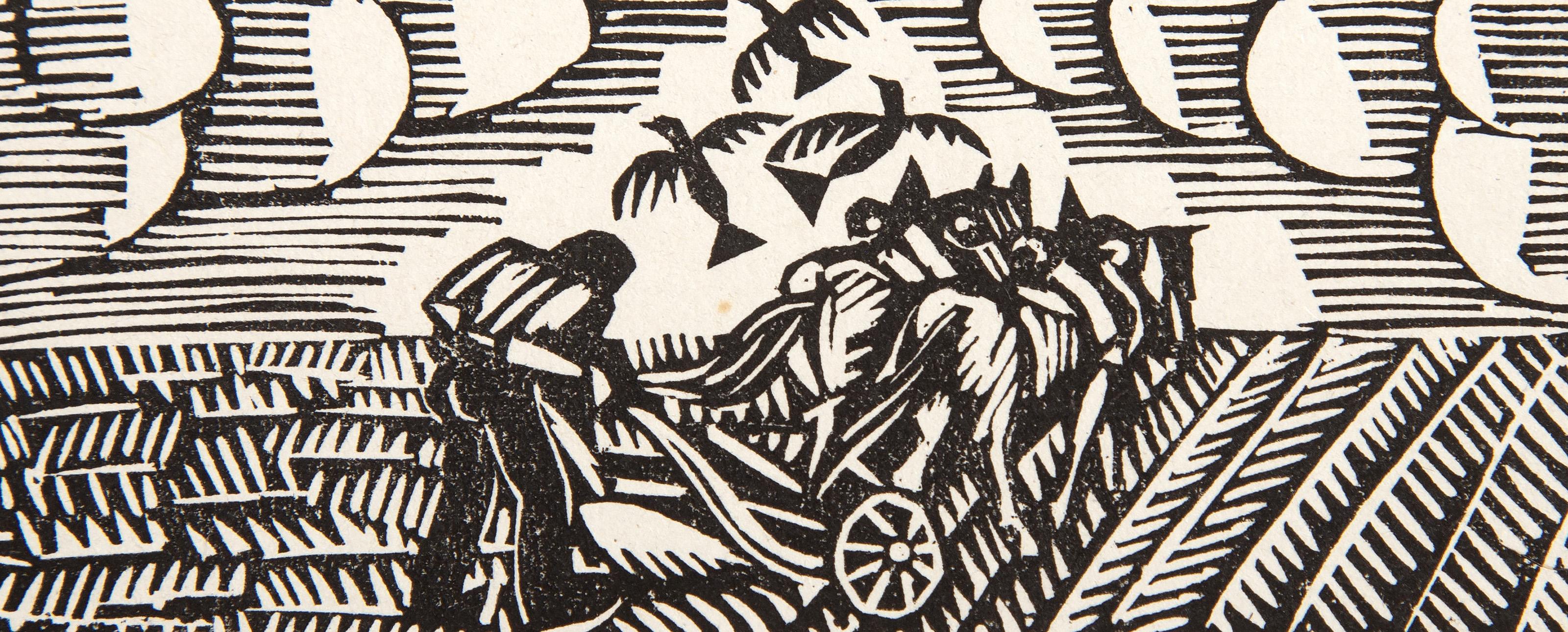 Crows in Field, Impressionist Woodcut by Raoul Dufy For Sale 2