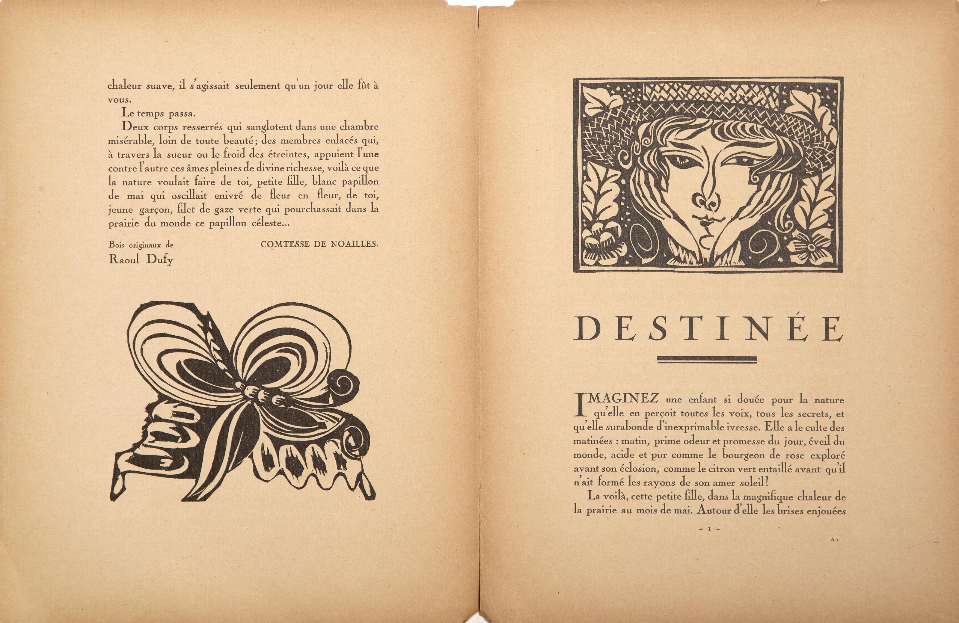Destinee, impressionistischer Holzschnitt von Raoul Dufy