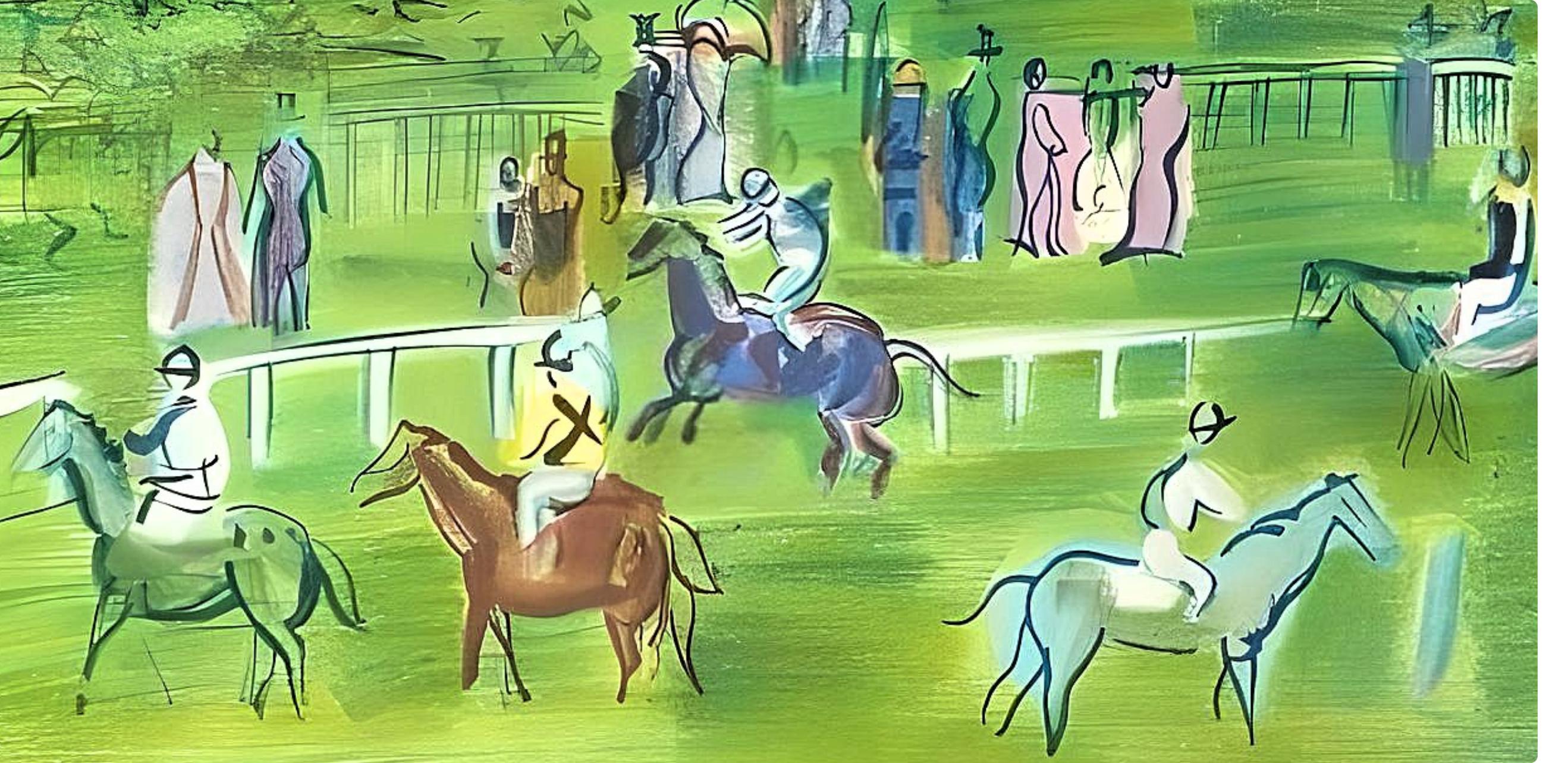 Dufy, Ascot, Raoul Dufy, Collection Pierre Lévy (after) For Sale 8