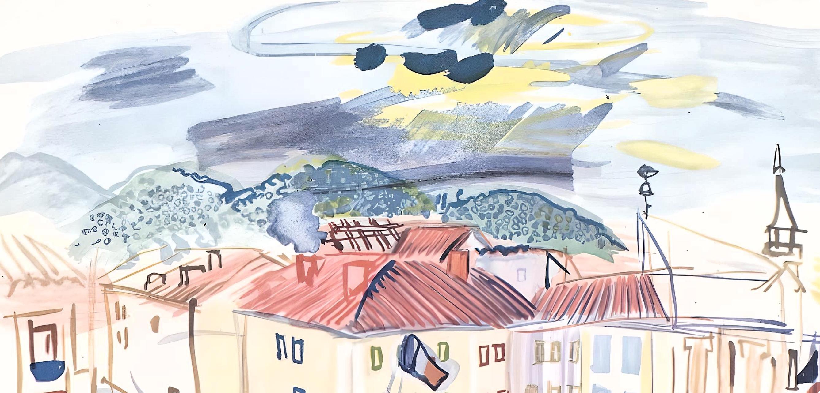 Medium: Lithograph on papier bouffant des Papeteries de Casteljoux paper
Year: 1970
Paper Size: 12 x 9.25 inches
Inscription: Unsigned and unnumbered, as issued
Notes: From the folio, Vacances forcées 1970. Published by Éditions Vialetay, Paris,