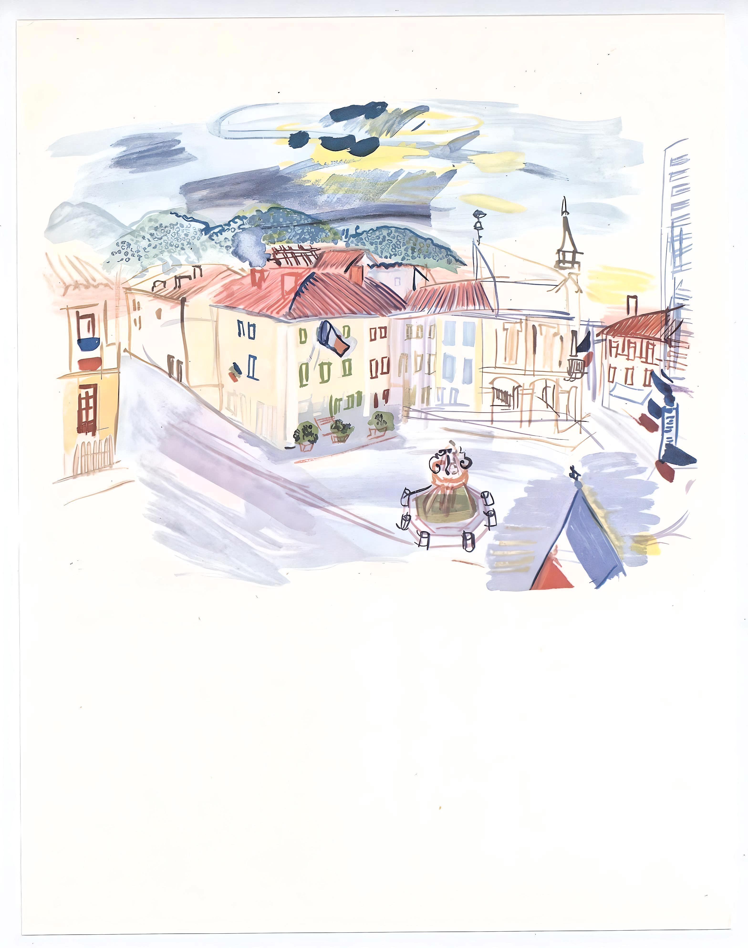 Dufy, Aspet pavoise, Vacances forcées (after) For Sale 2