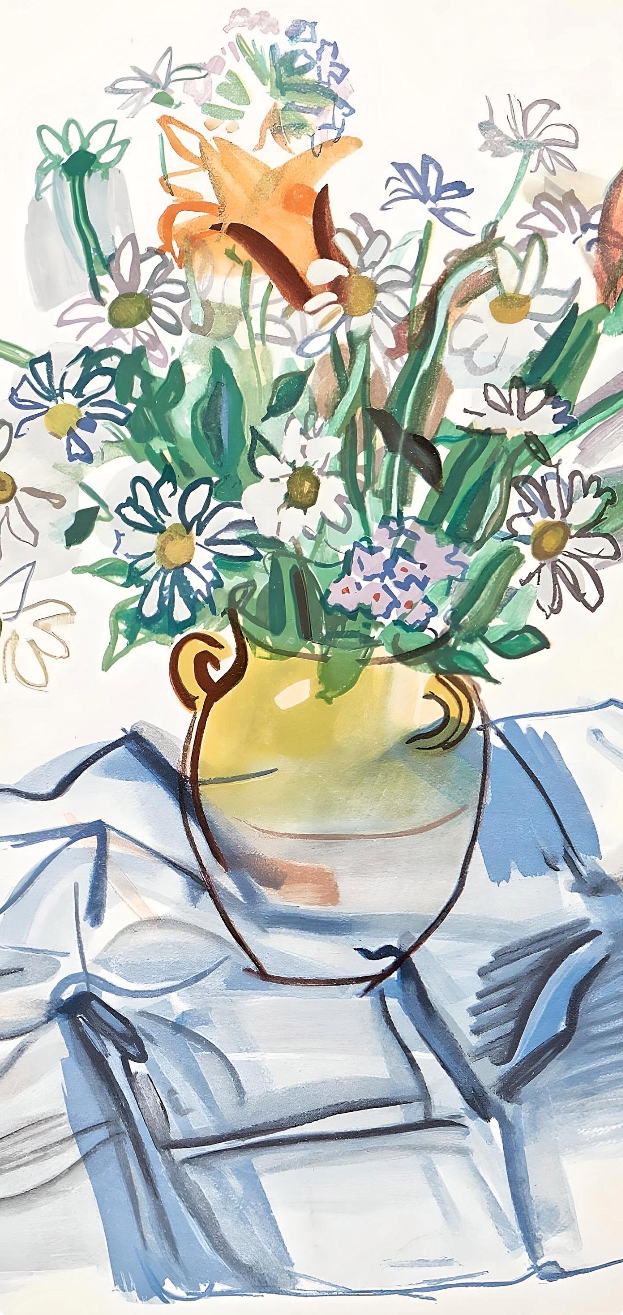 Dufy, Bouquet, Vacances forcées (después) - Landscape Print Gris de Raoul Dufy