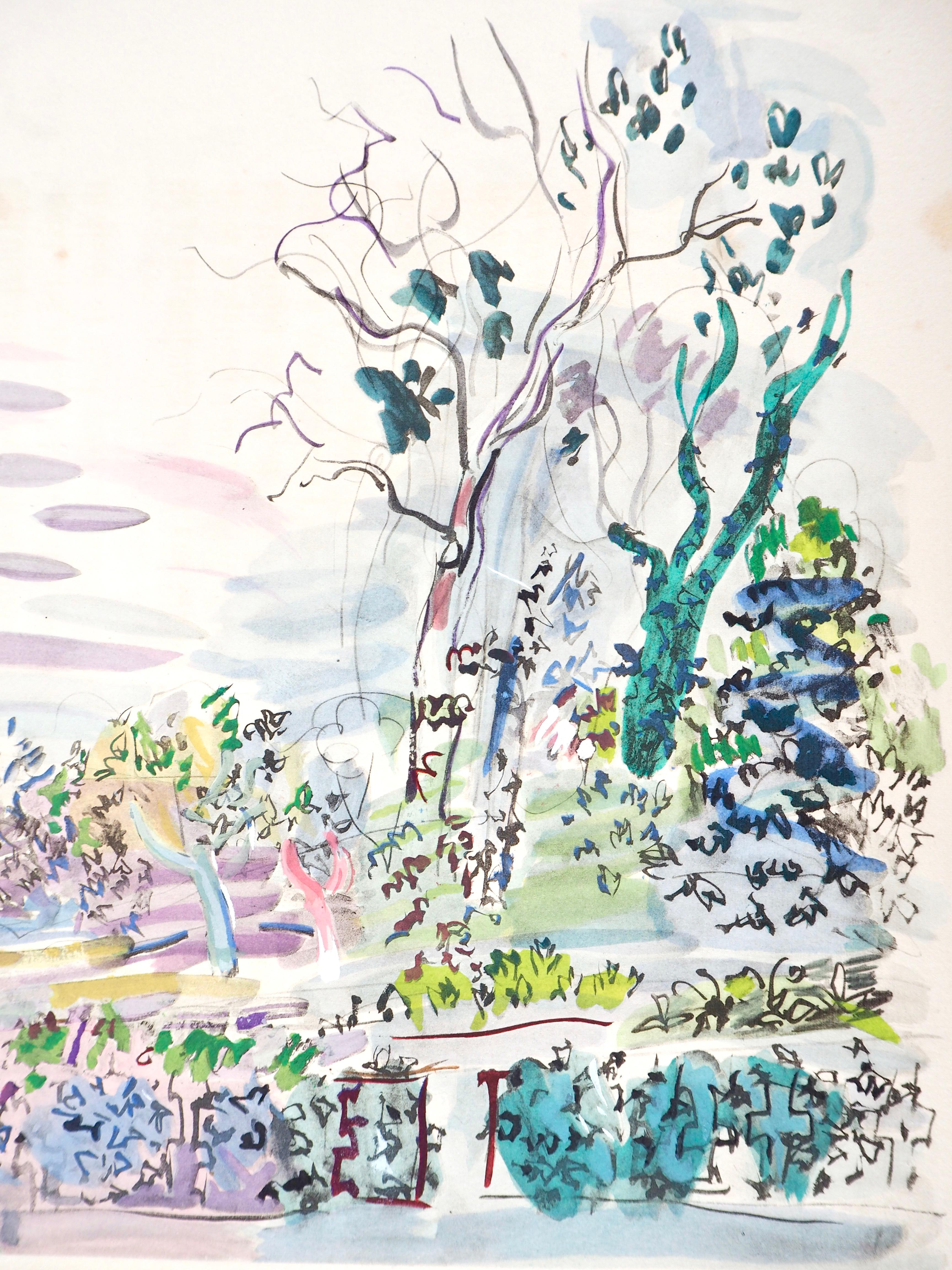 Dufy, Composition, Eaux-de-vie, Esprit de la fleur et du fruit (dopo) - Print di Raoul Dufy