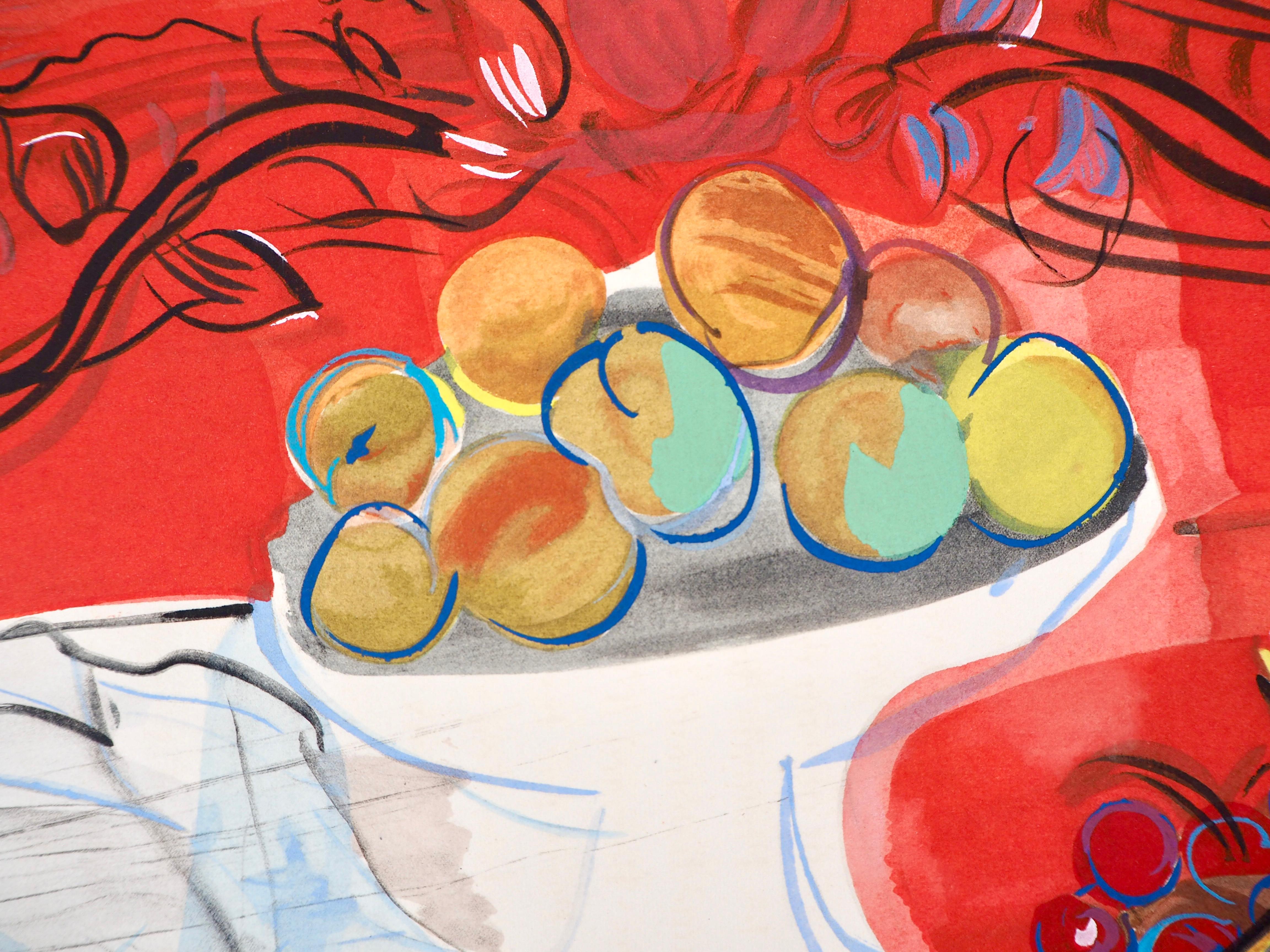 Dufy, Composition, Eaux-de-vie, Esprit de la fleur et du fruit (dopo) - Print di Raoul Dufy