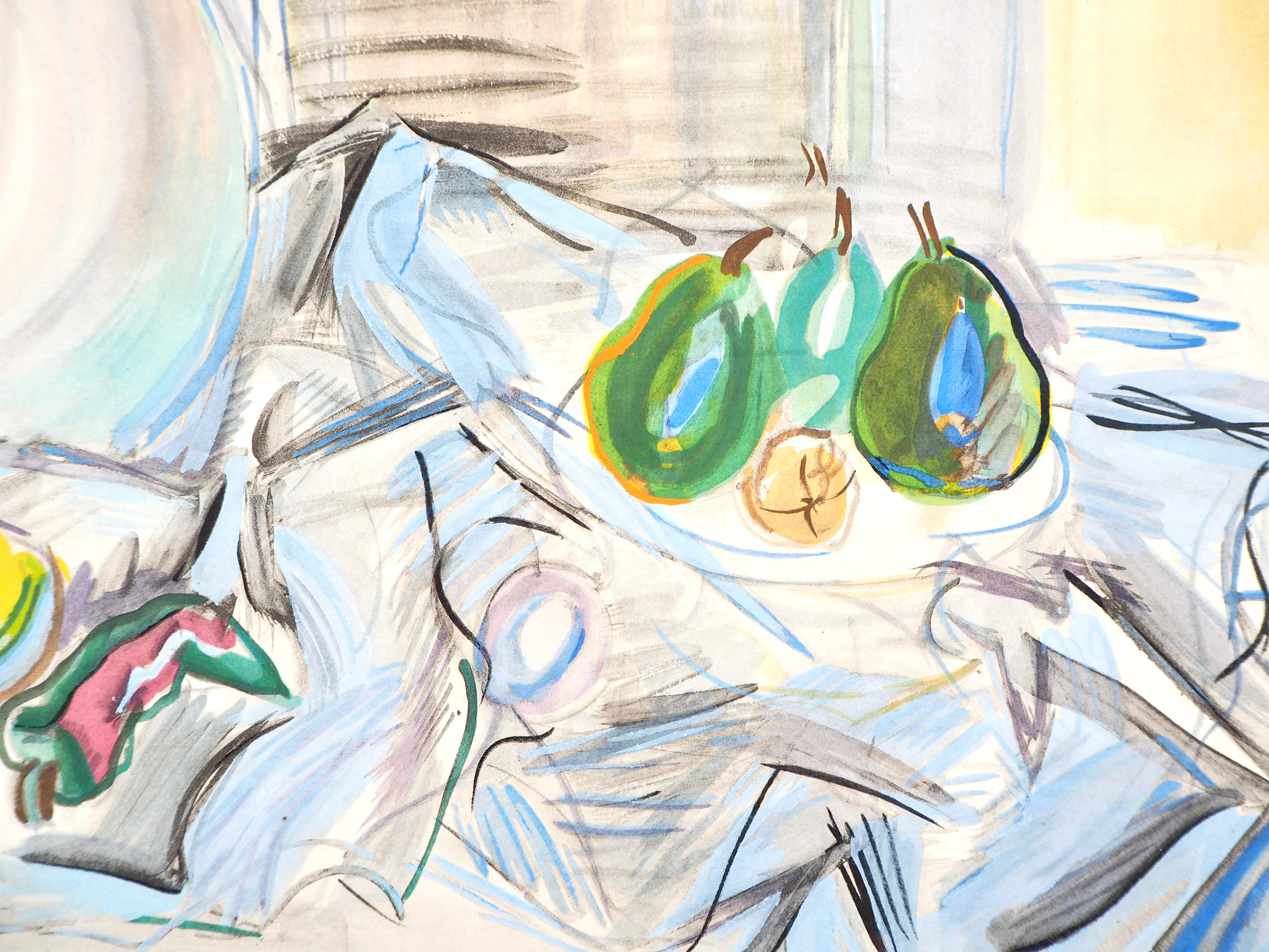 Dufy, Composition, Eaux-de-vie, Esprit de la fleur et du fruit (dopo) - Print di Raoul Dufy