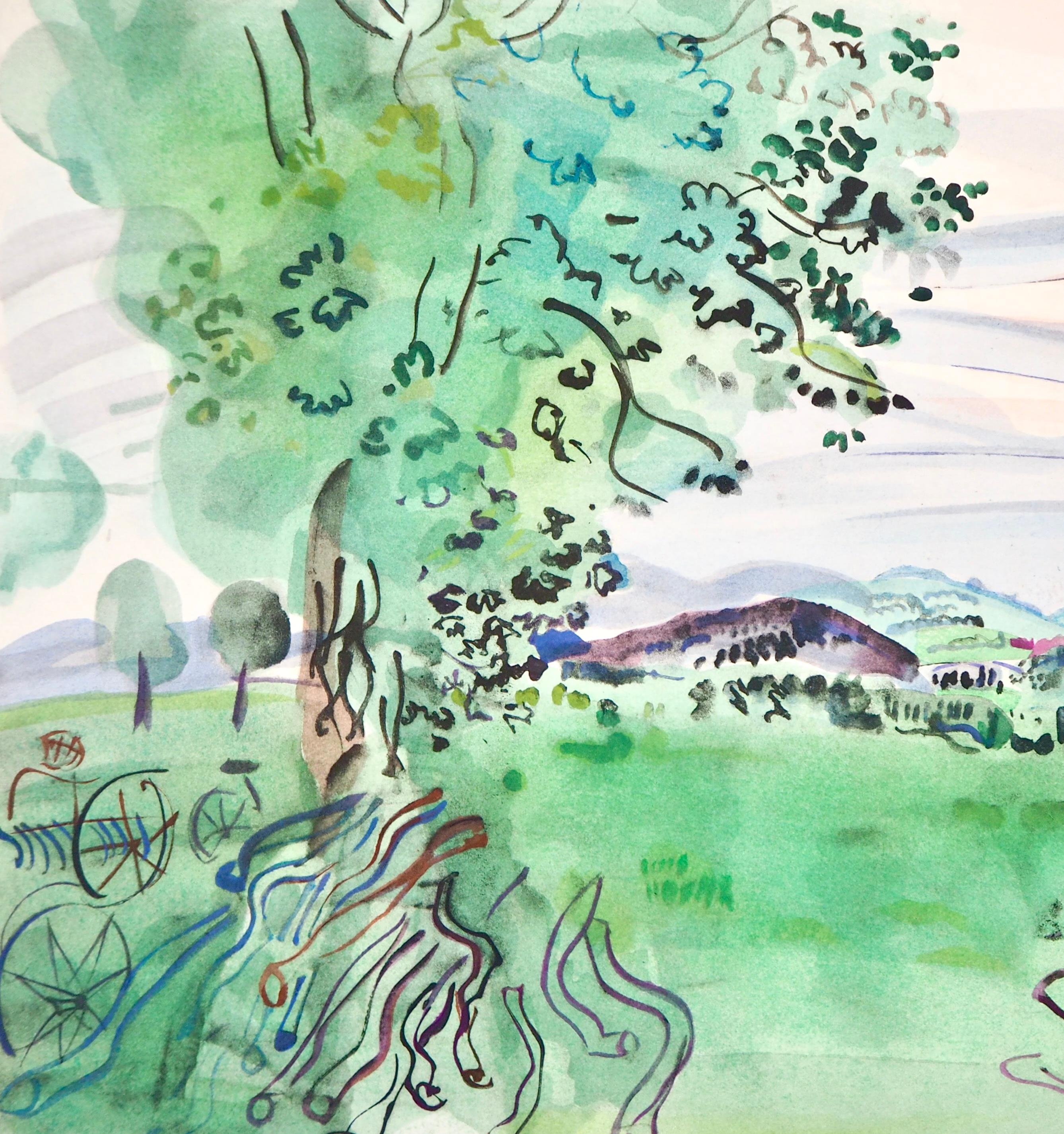 Dufy, Composición, Eaux-de-vie, Esprit de la fleur et du fruit (después) - Print de Raoul Dufy