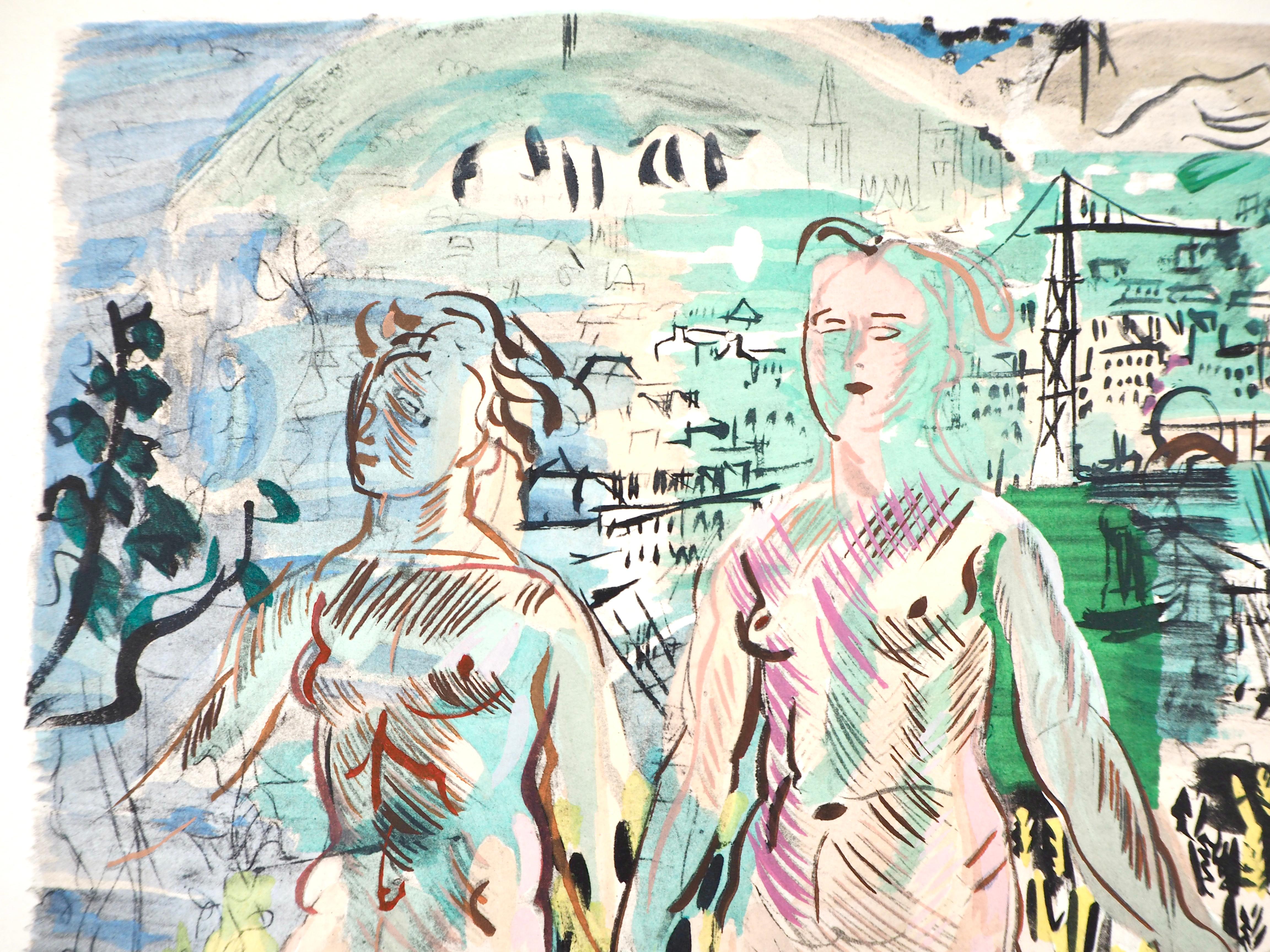 Dufy, Composición, Eaux-de-vie, Esprit de la fleur et du fruit (después) - Print de Raoul Dufy