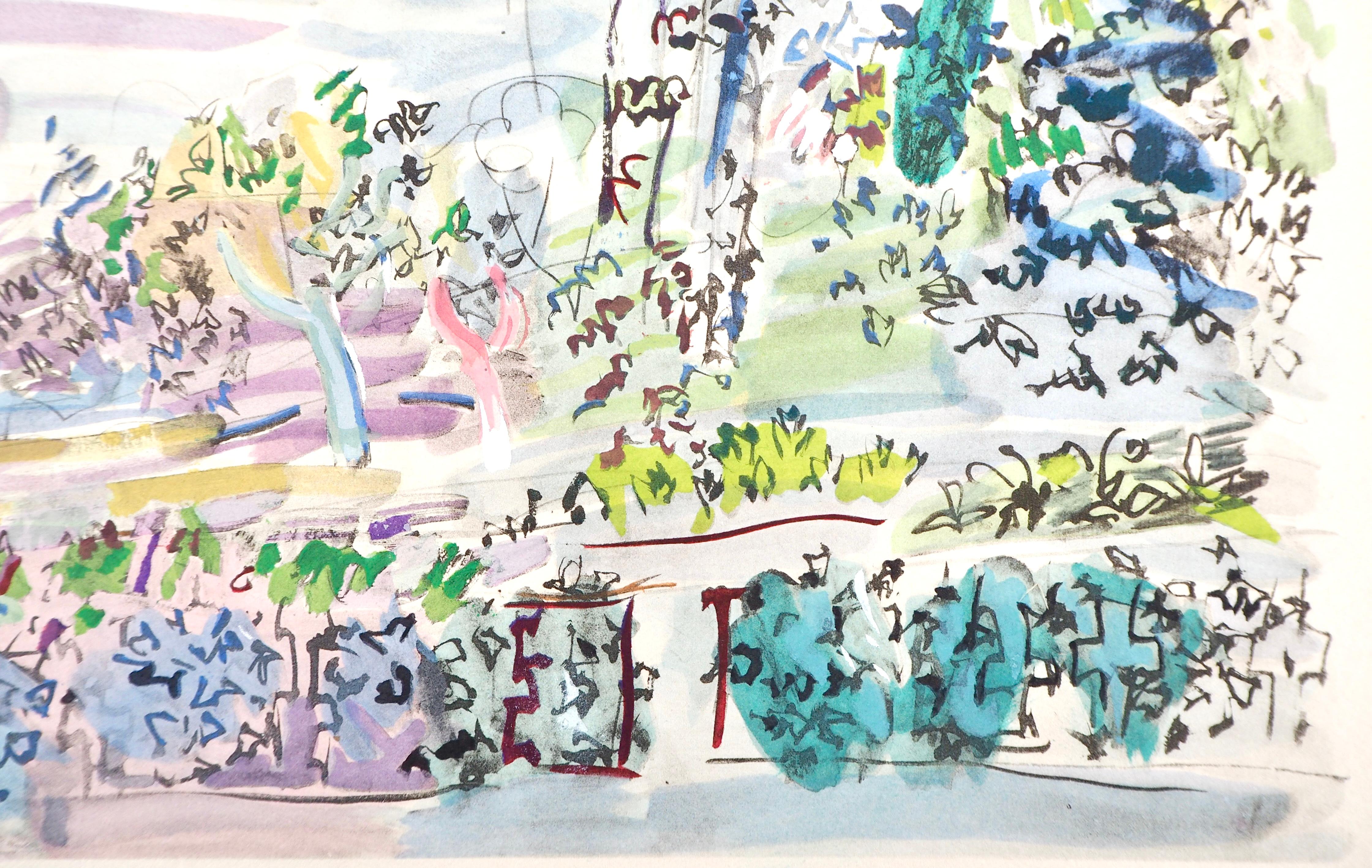 Dufy, Composition, Eaux-de-vie, Esprit de la fleur et du fruit (dopo) - Print Moderno di Raoul Dufy