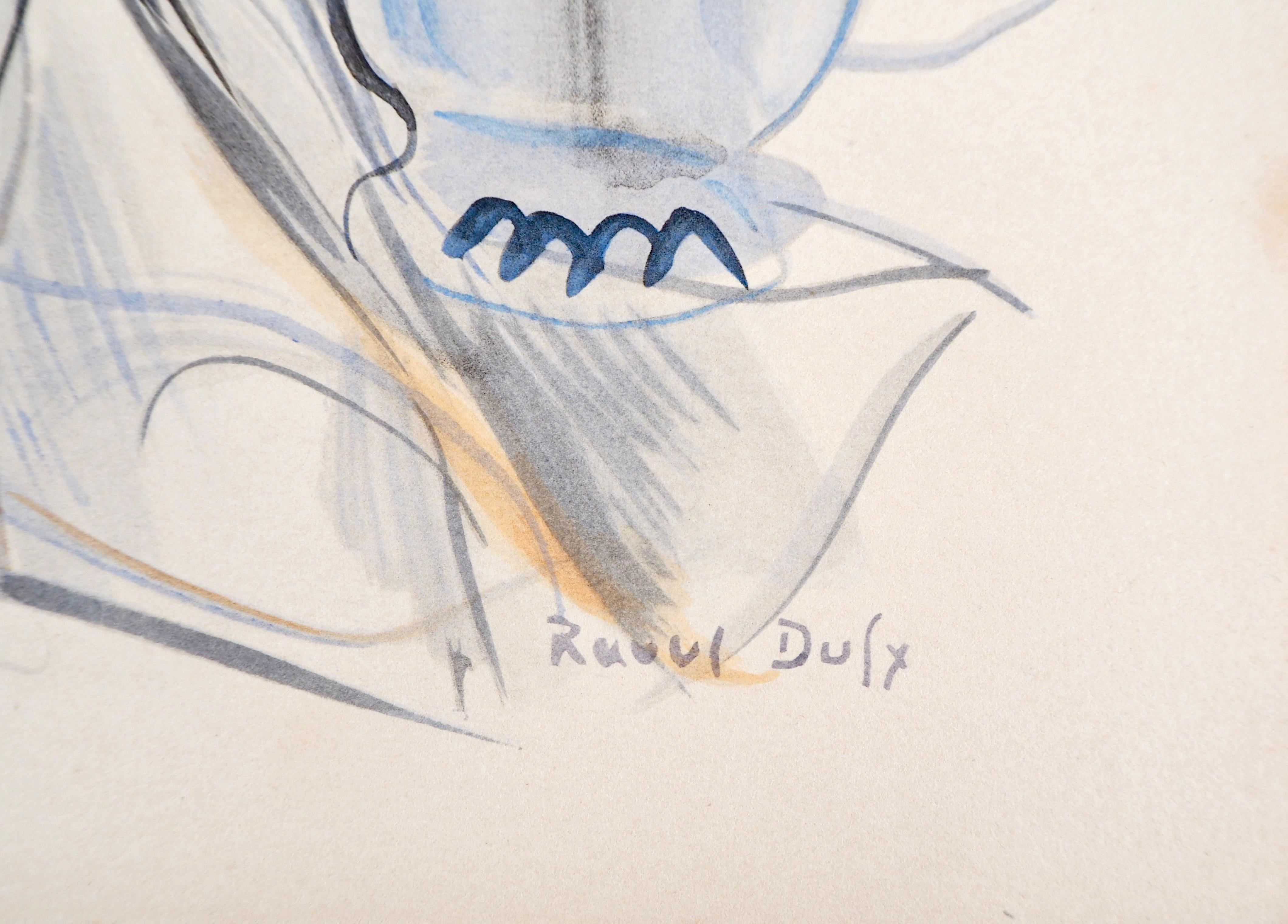 Litografía y estarcido sobre papel vélin d'Arches. Sin firmar y sin numerar, tal como se publicó. Buen estado. Publicado e impreso por Bernard Klein, éditeur, París, 26 de febrero de 1954. Notas: Del folio Eaux-de-vie, Esprit de la fleur et du