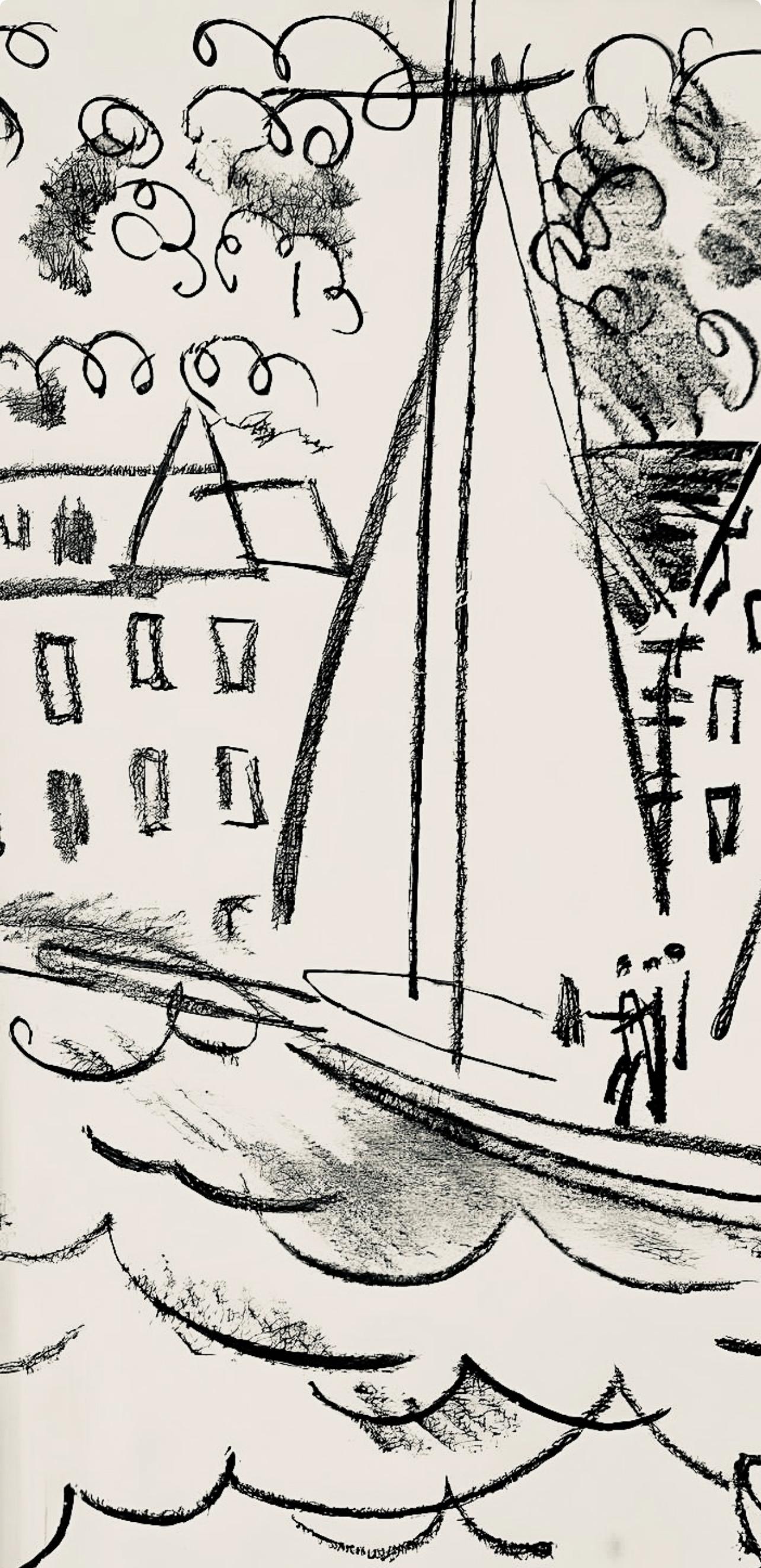 Dufy, Composición, Les Côtes Normandes (después de) - Print de Raoul Dufy