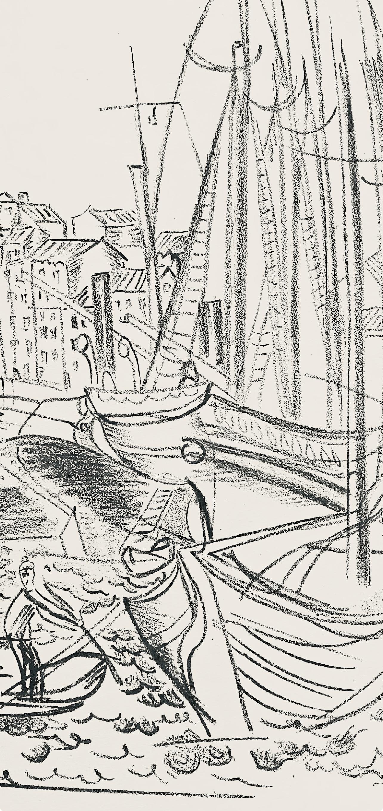 Dufy, Composition, Les Côtes Normandes (after) - Print by Raoul Dufy