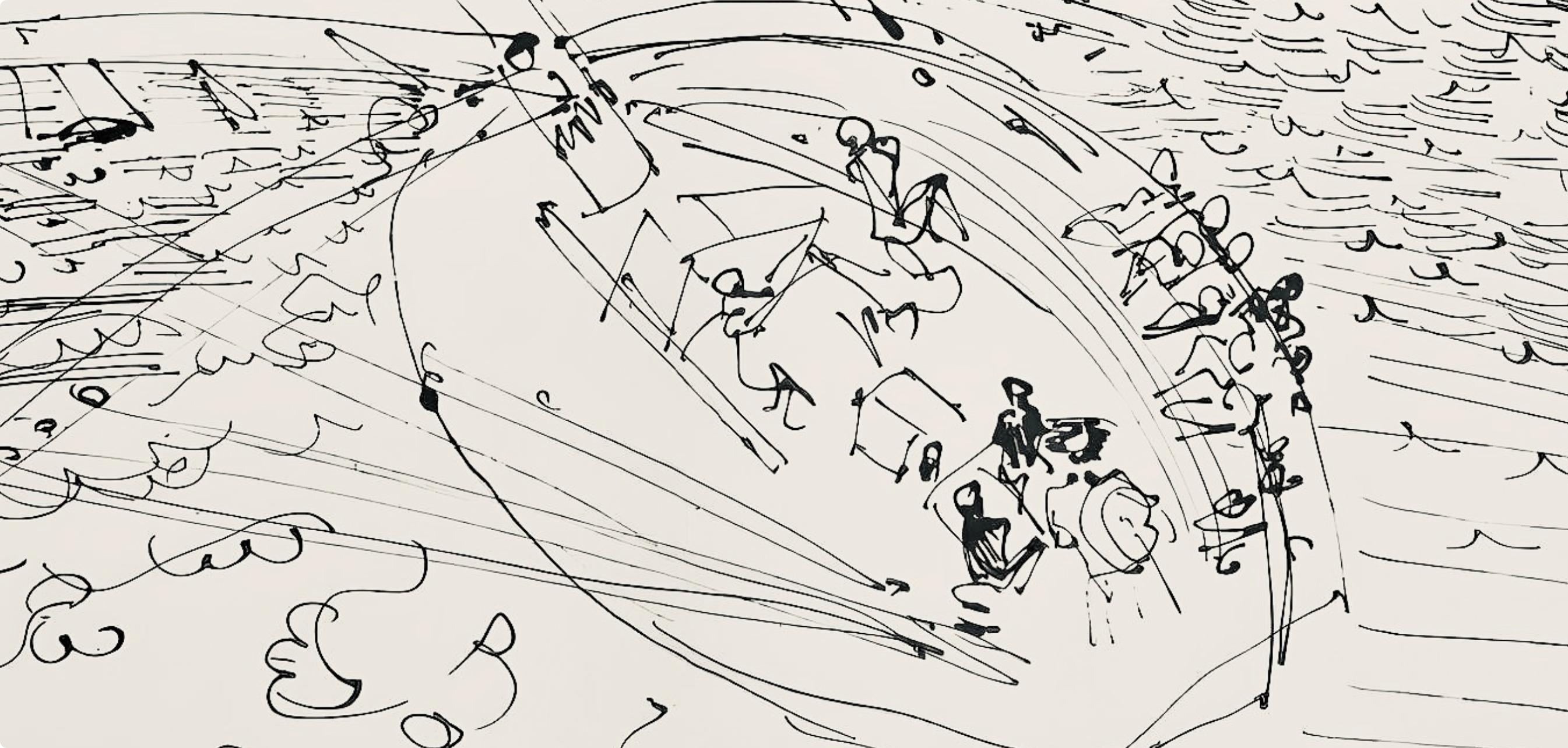 Dufy, Composition, Les Côtes Normandes (d'après) - Print de Raoul Dufy