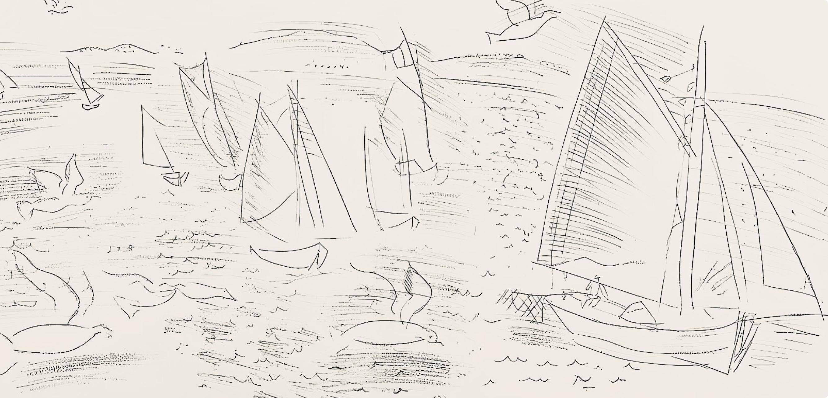Dufy, Komposition, Les Côtes Normandes (nach) – Print von Raoul Dufy