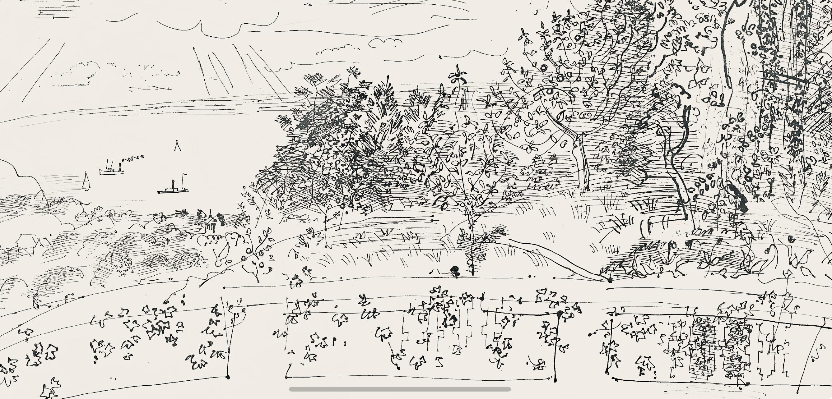 Dufy, Komposition, Les Côtes Normandes (nach) – Print von Raoul Dufy