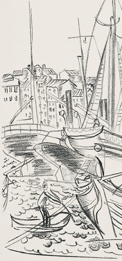Dufy, Composition, Les Côtes Normandes (after)