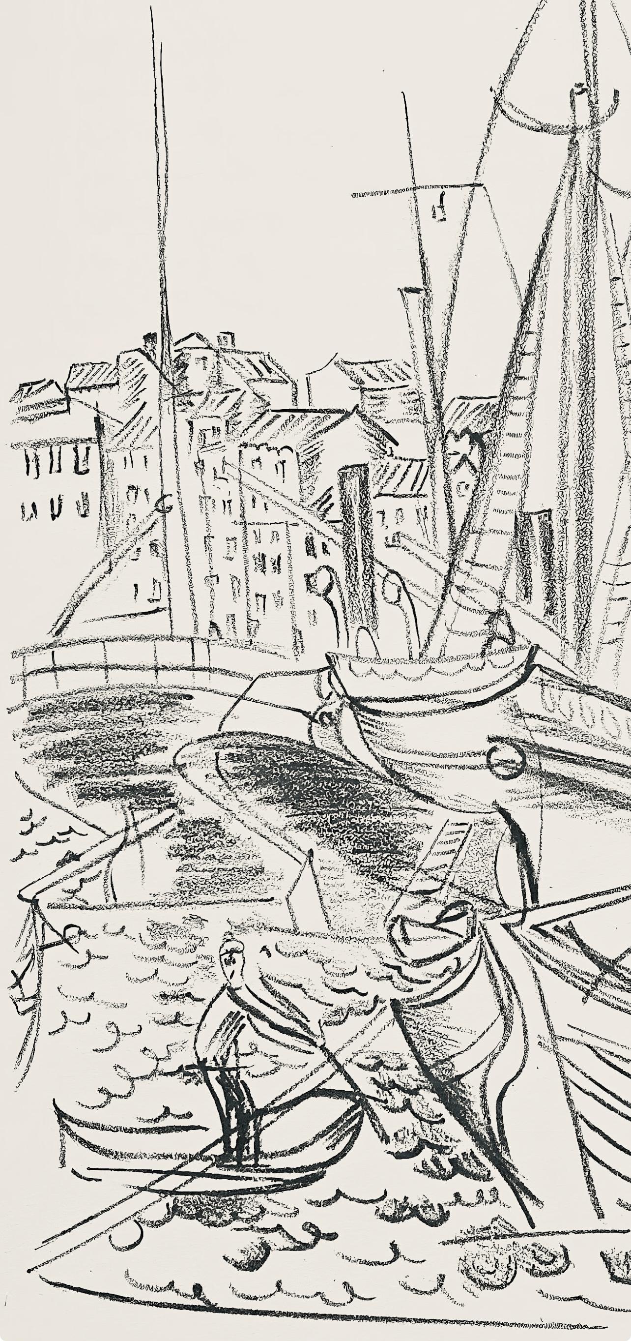 Dufy, Composition, Les Côtes Normandes (after) - Modern Print by Raoul Dufy