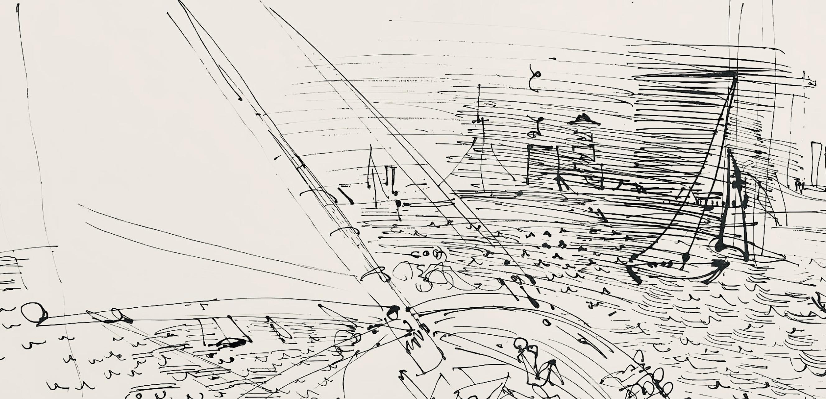 Dufy, Composition, Les Côtes Normandes (d'après) - Moderne Print par Raoul Dufy