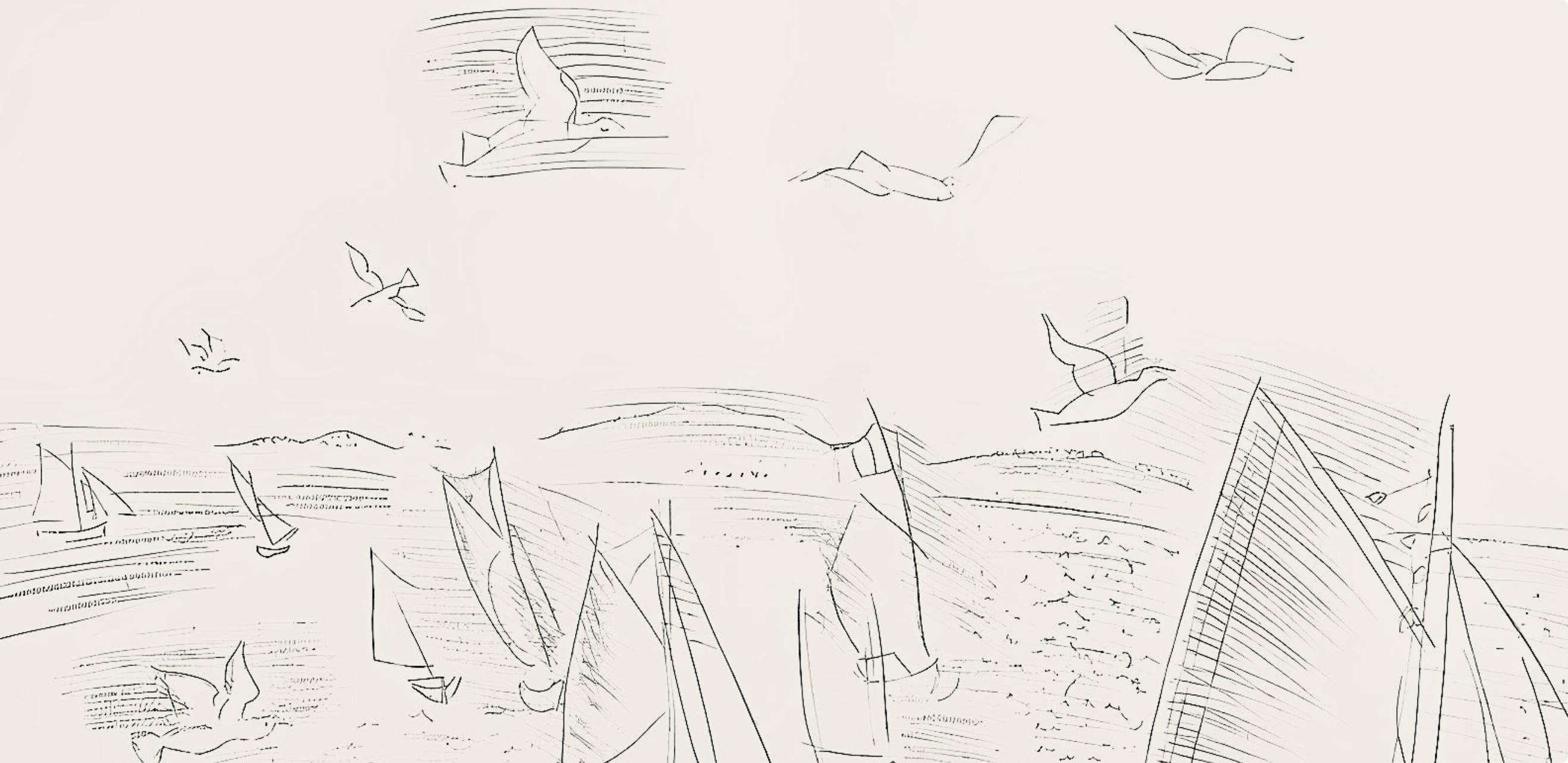 Dufy, Composition, Les Côtes Normandes (after) - Modern Print by Raoul Dufy