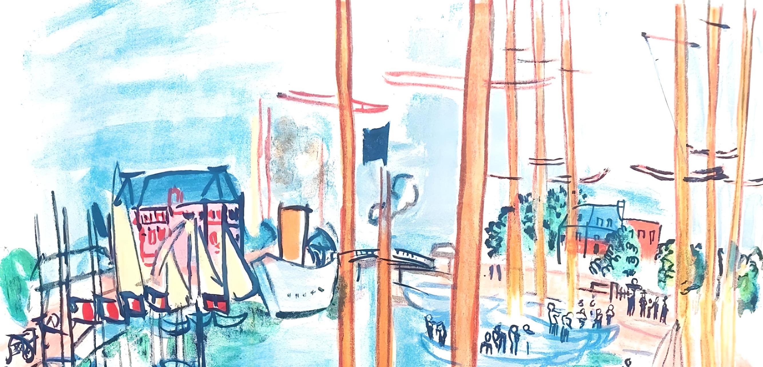 Dufy, Composition, Les Côtes Normandes (after) - Modern Print by Raoul Dufy