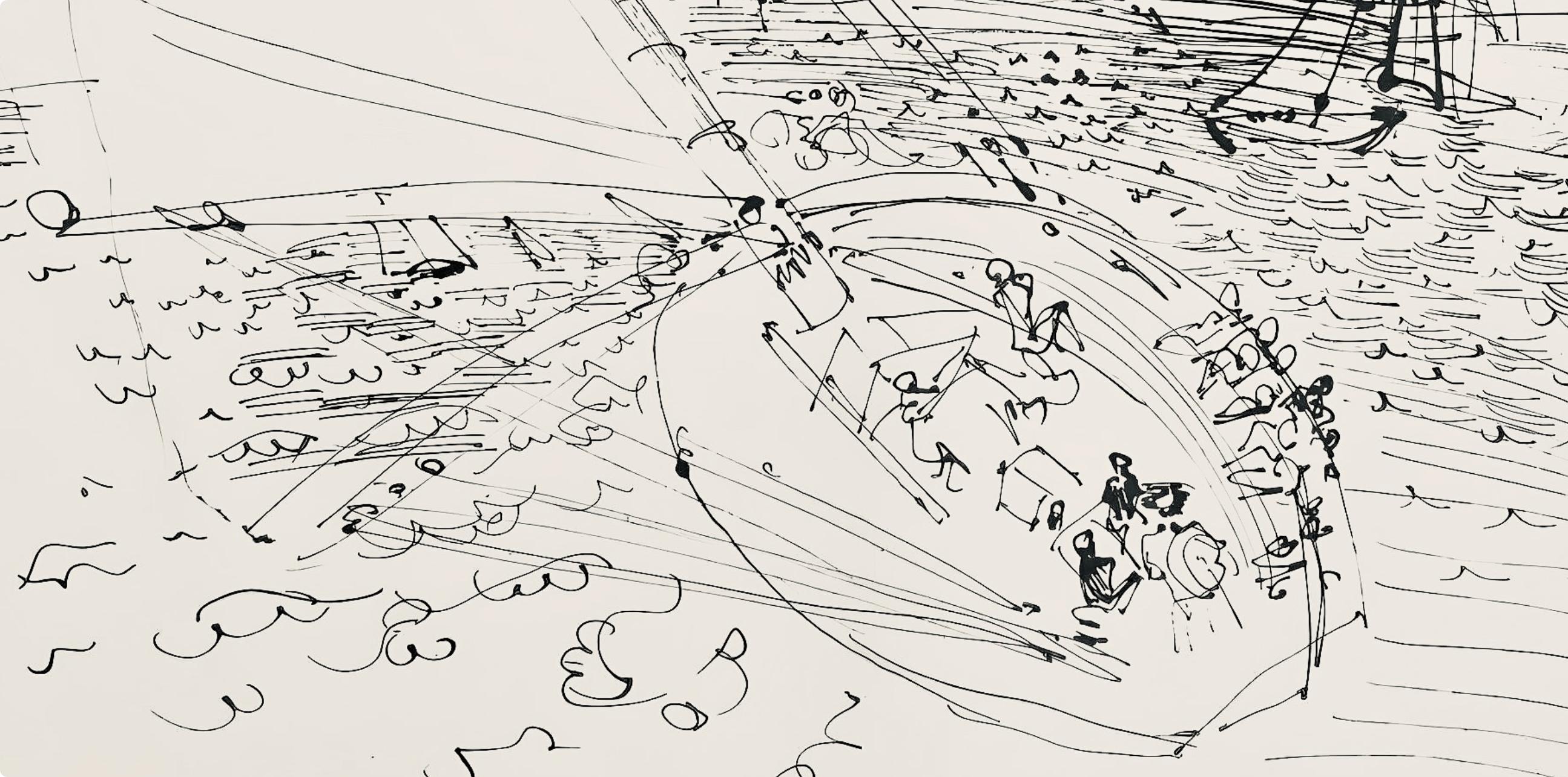 Dufy, Composition, Les Côtes Normandes (d'après) - Moderne Print par Raoul Dufy