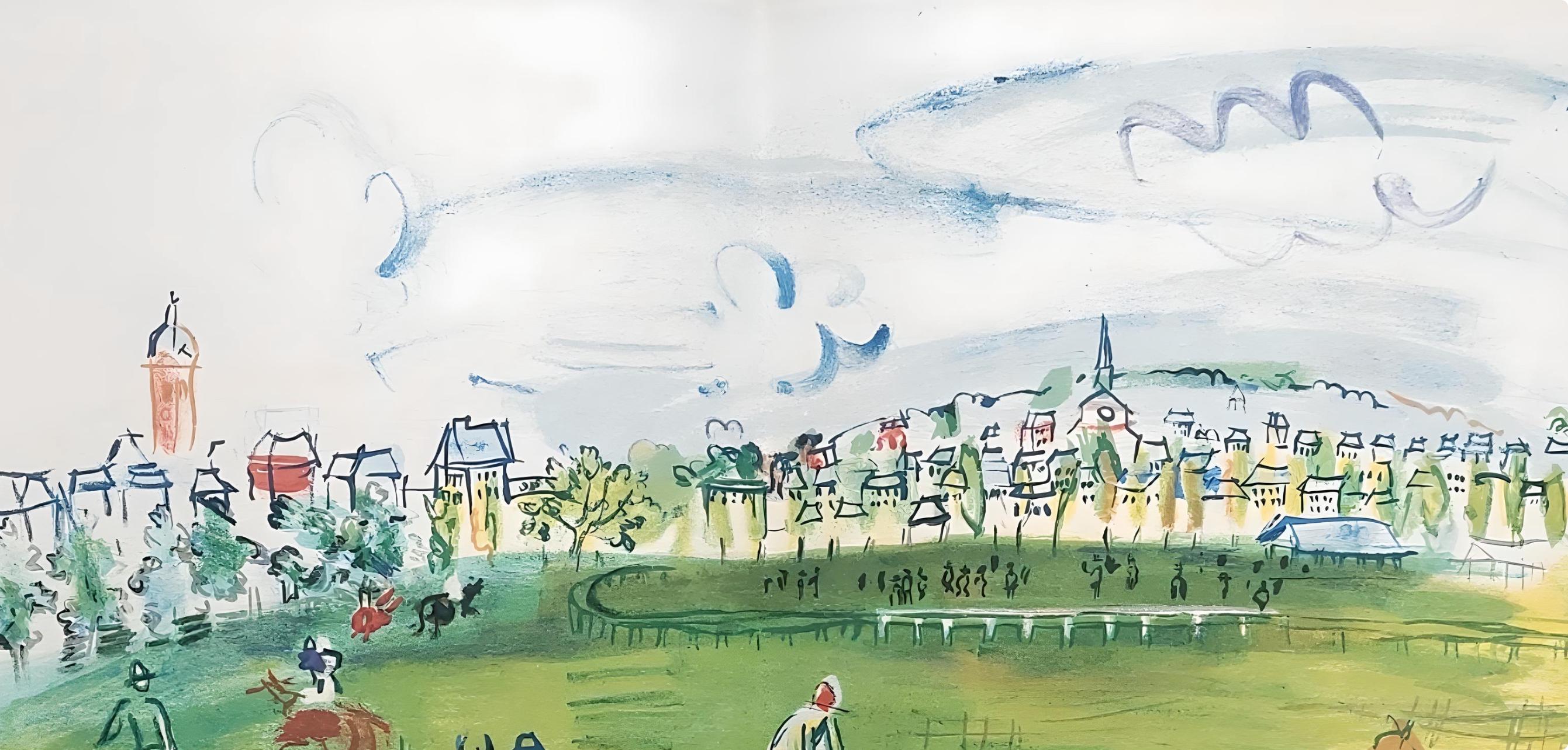 Dufy, Composition, Les Côtes Normandes (d'après) - Beige Figurative Print par Raoul Dufy
