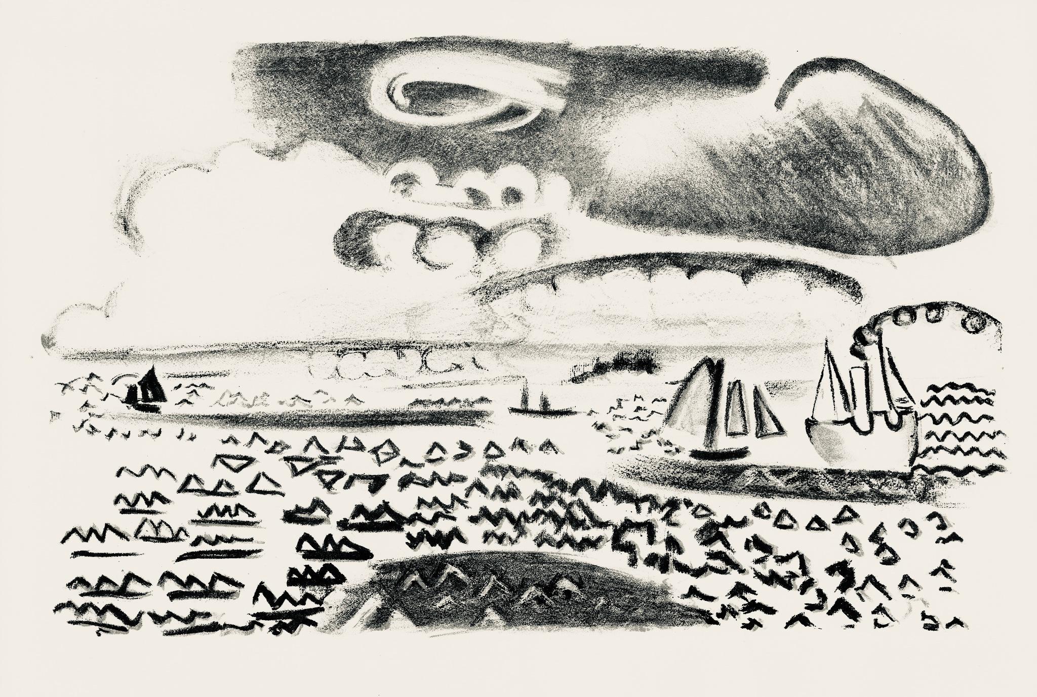 Dufy, Composición, Les Côtes Normandes (después de) en venta 1