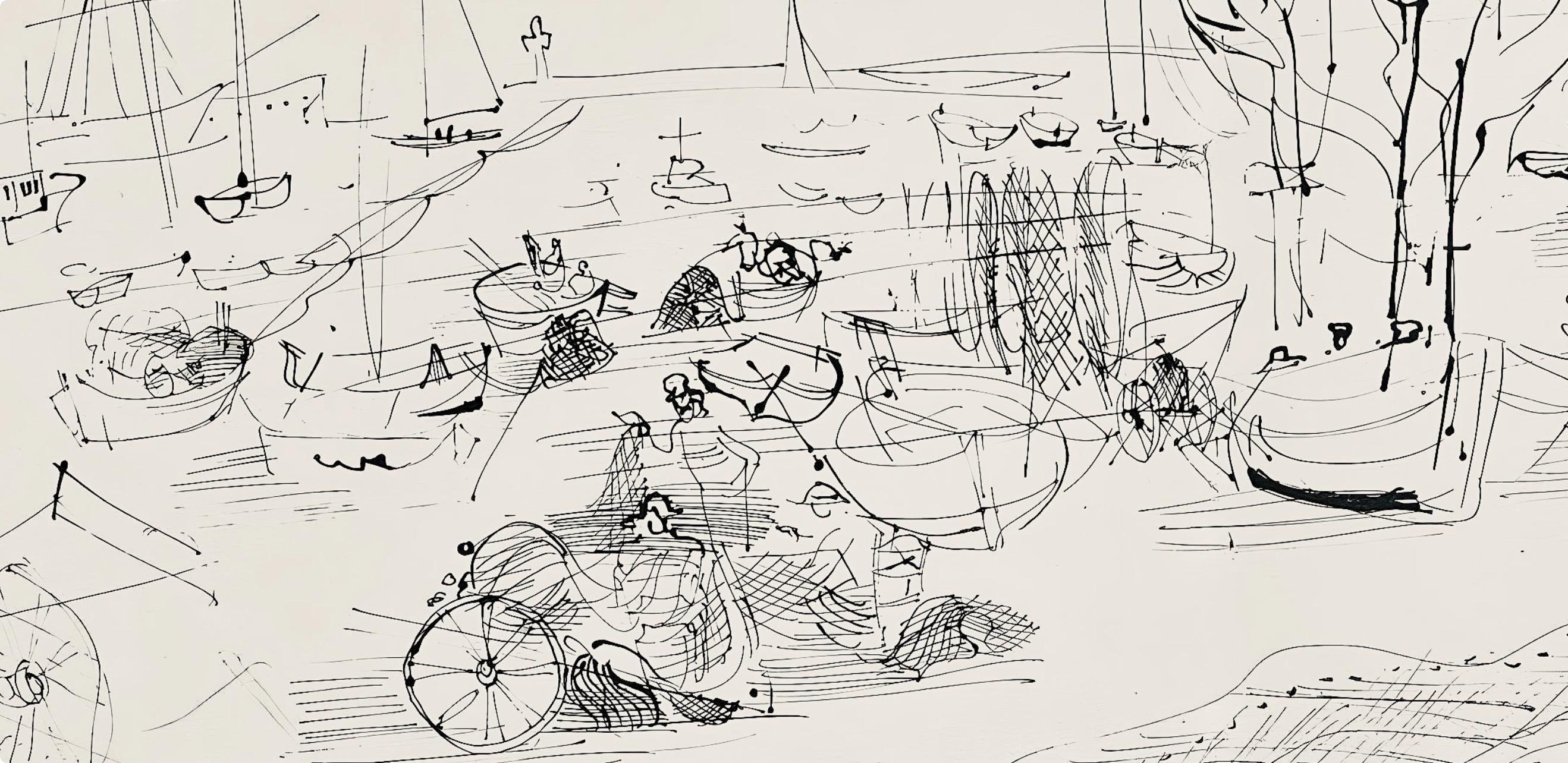 Dufy, Composition, Les Côtes Normandes (after) For Sale 1