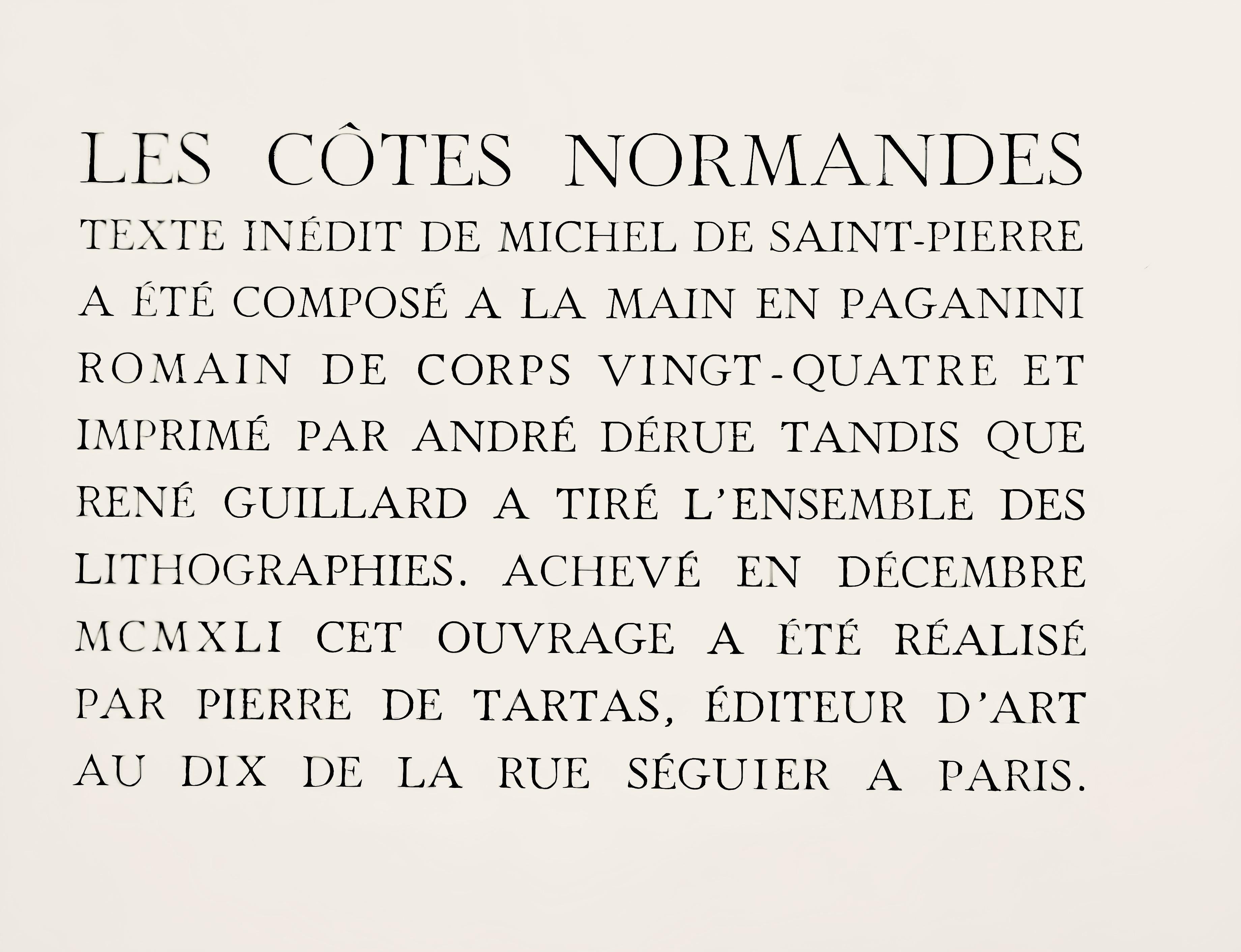 Dufy, Composición, Les Côtes Normandes (después de) en venta 3