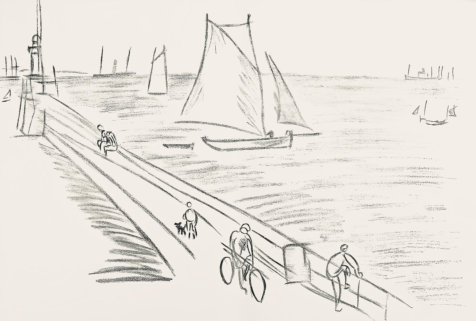 Raoul Dufy Landscape Print - Dufy, Composition, Les Côtes Normandes (after)