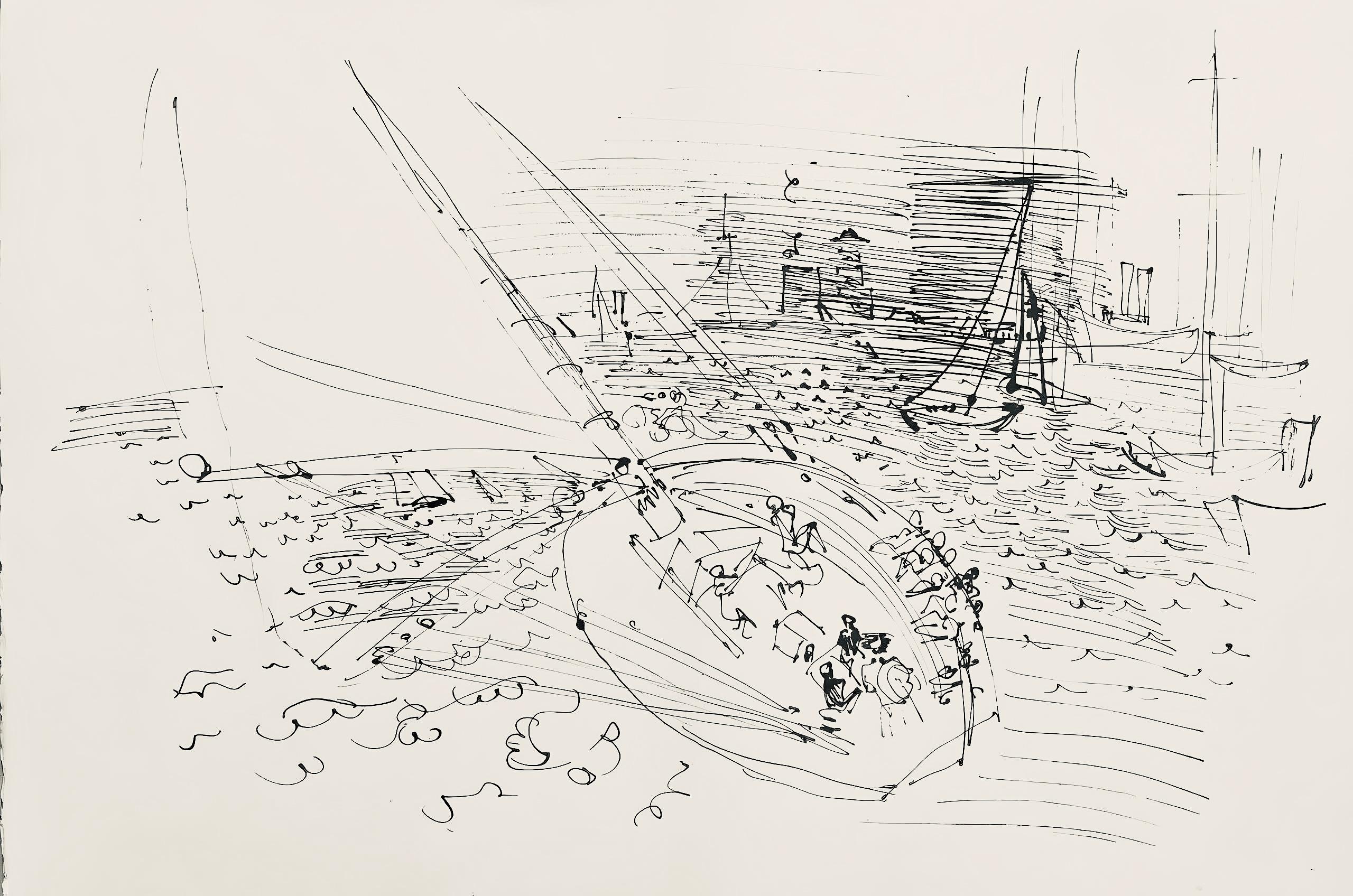 Raoul Dufy Landscape Print - Dufy, Composition, Les Côtes Normandes (after)
