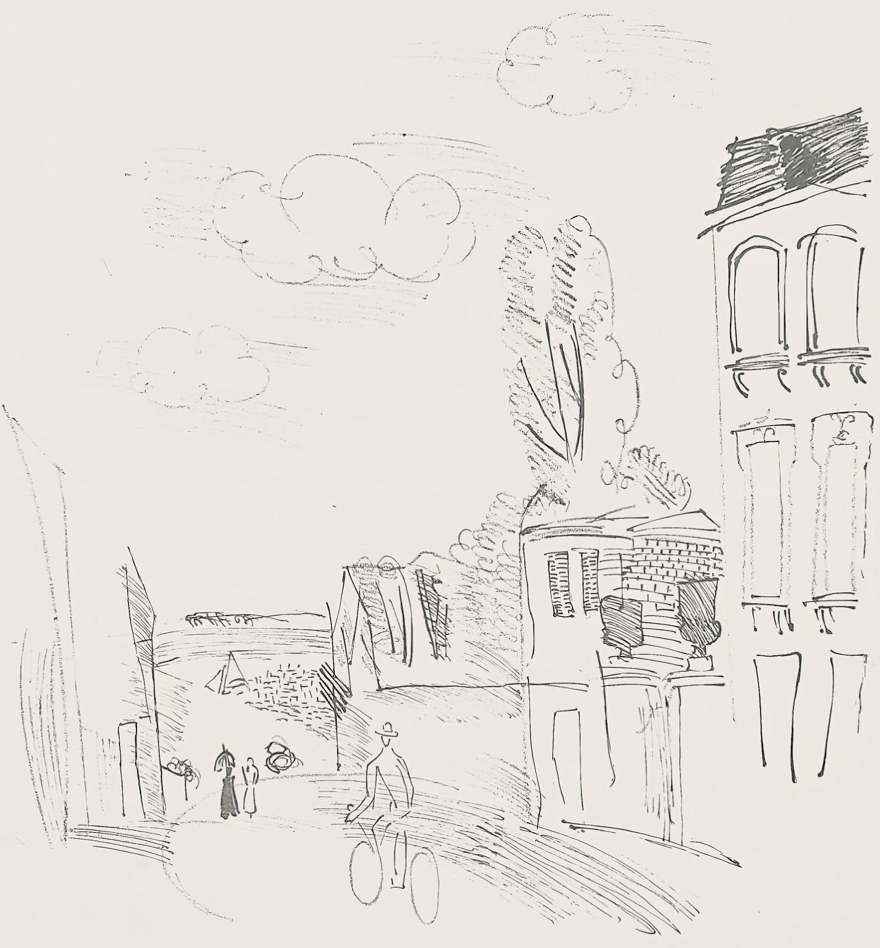 Raoul Dufy Figurative Print – Dufy, Komposition, Les Côtes Normandes (nach)