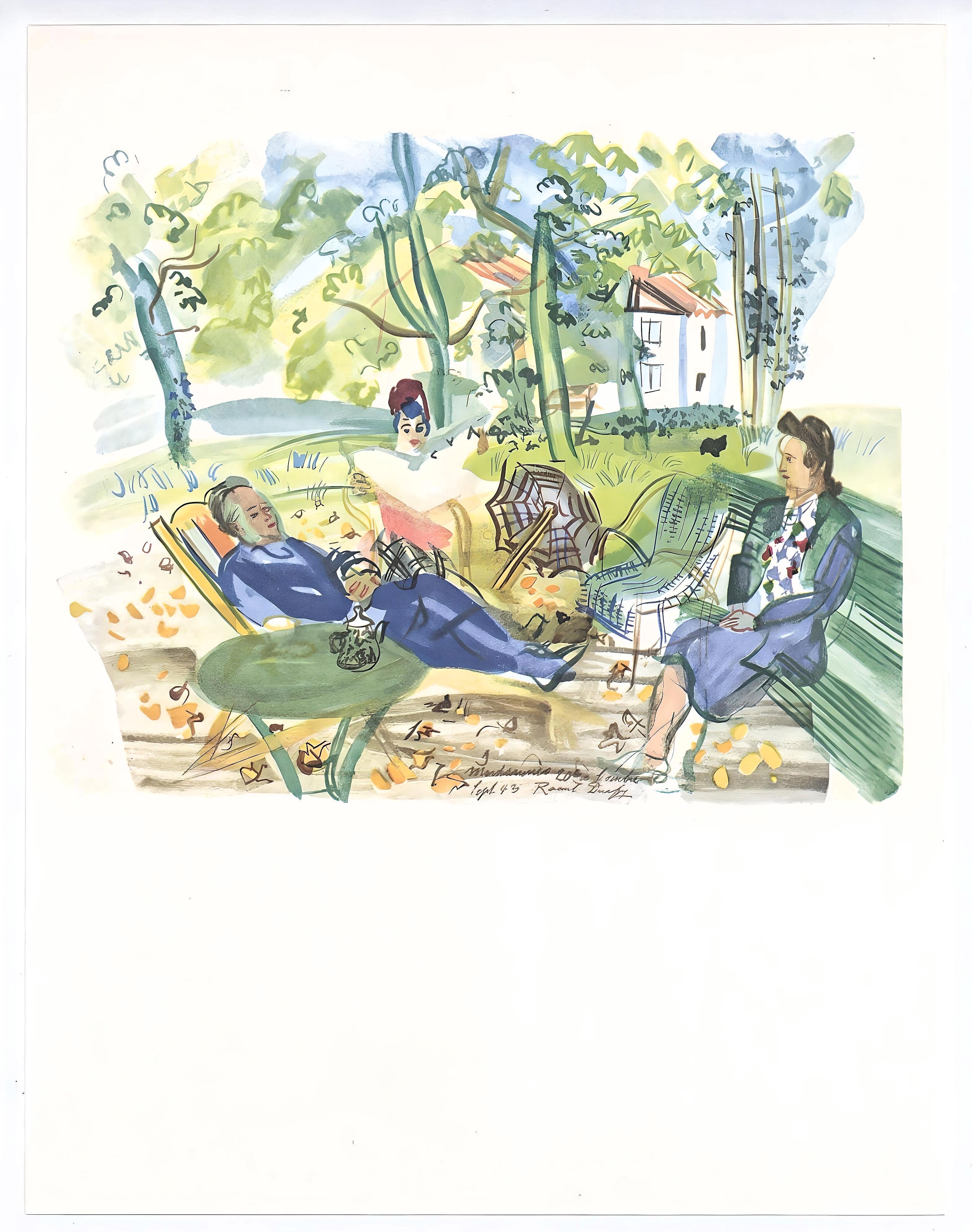 Support : Lithographie sur papier bouffant des Papeteries de Casteljoux
Année : 1970
Taille du papier : 12 x 9.25 pouces
Inscription : Non signé et non numéroté, tel que publié
Notes : Extrait du folio Vacances forcées 1970. Publié par les Éditions